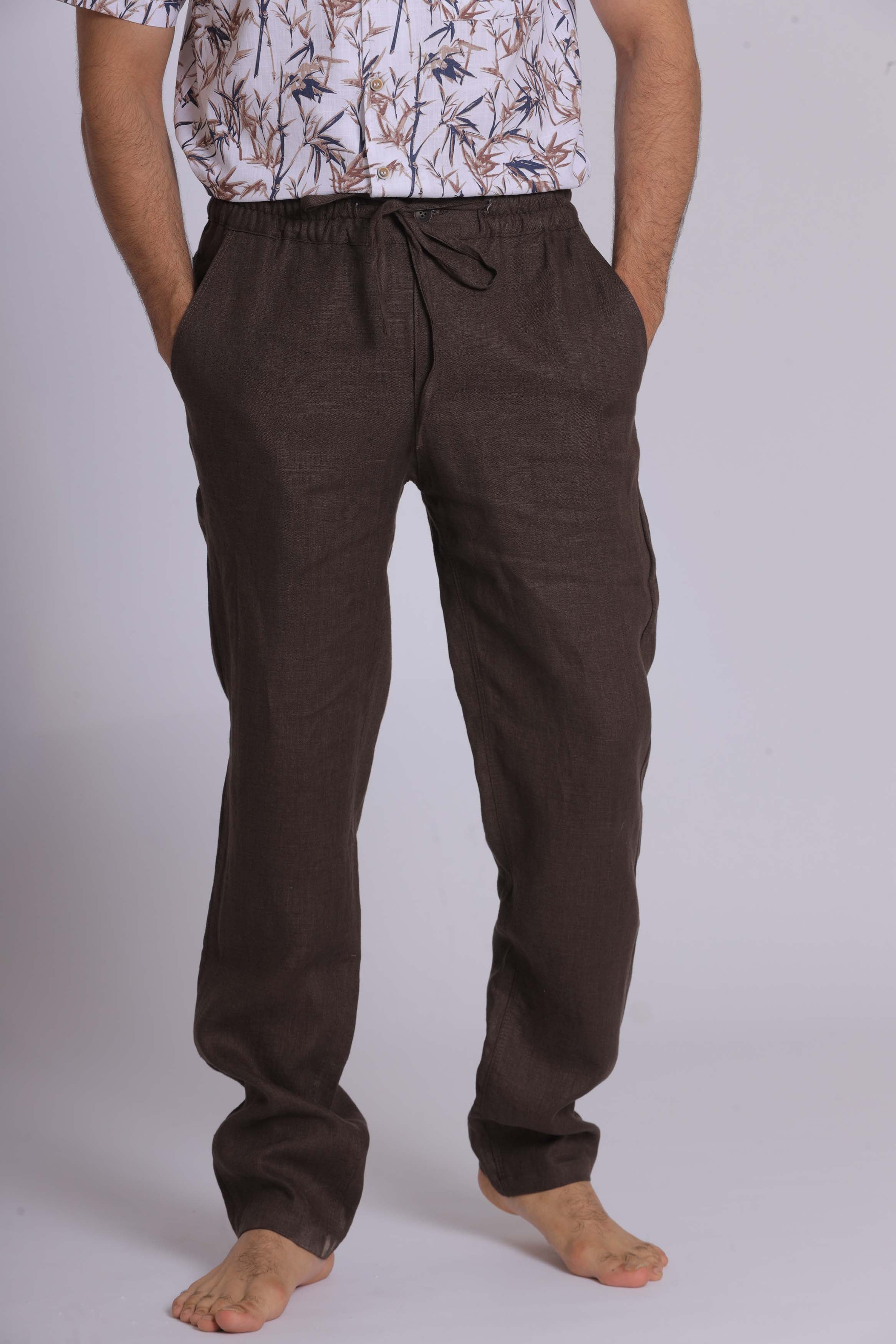 Linen Jogger Waist Trousers