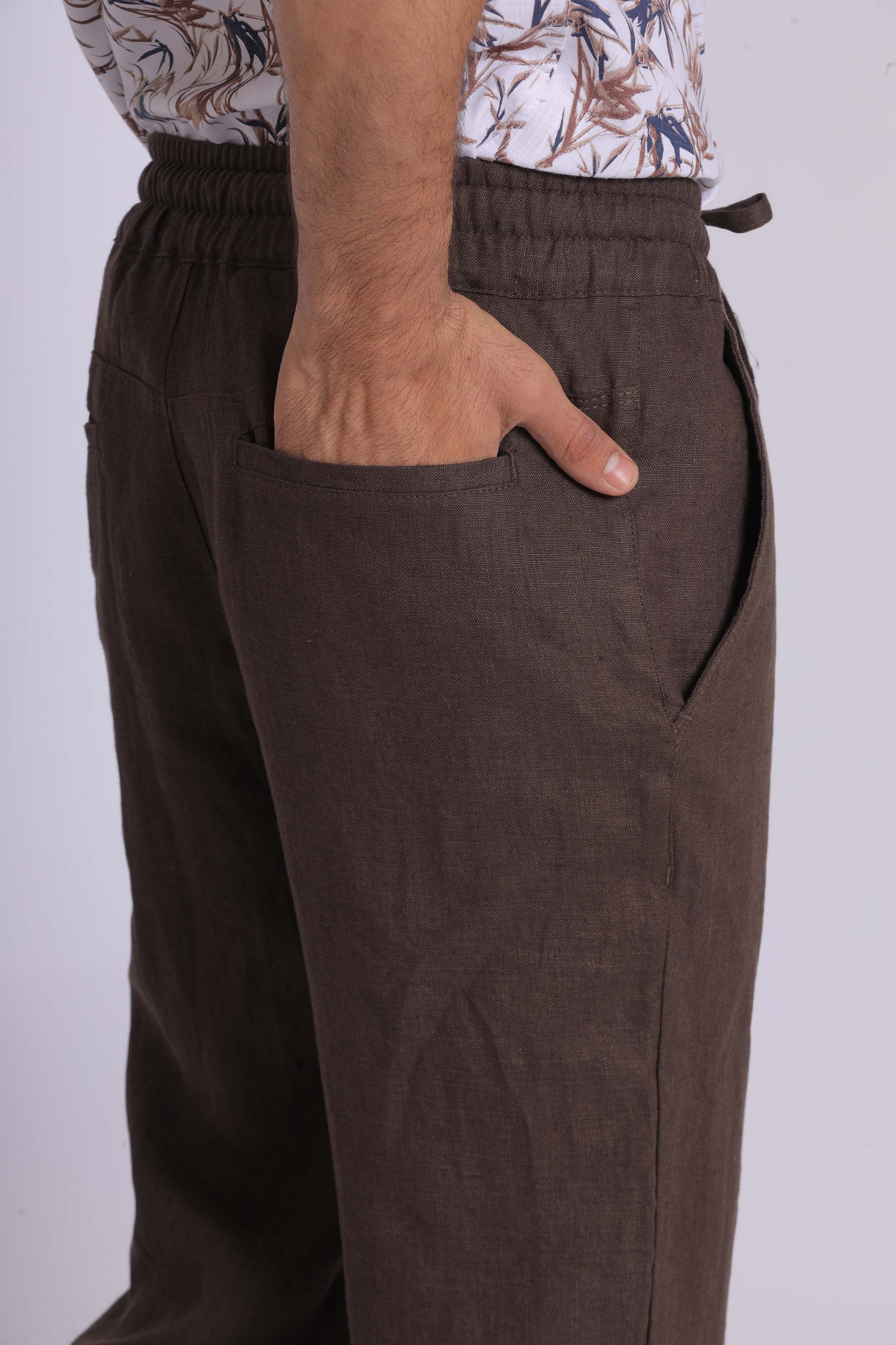 Linen Jogger Waist Trousers