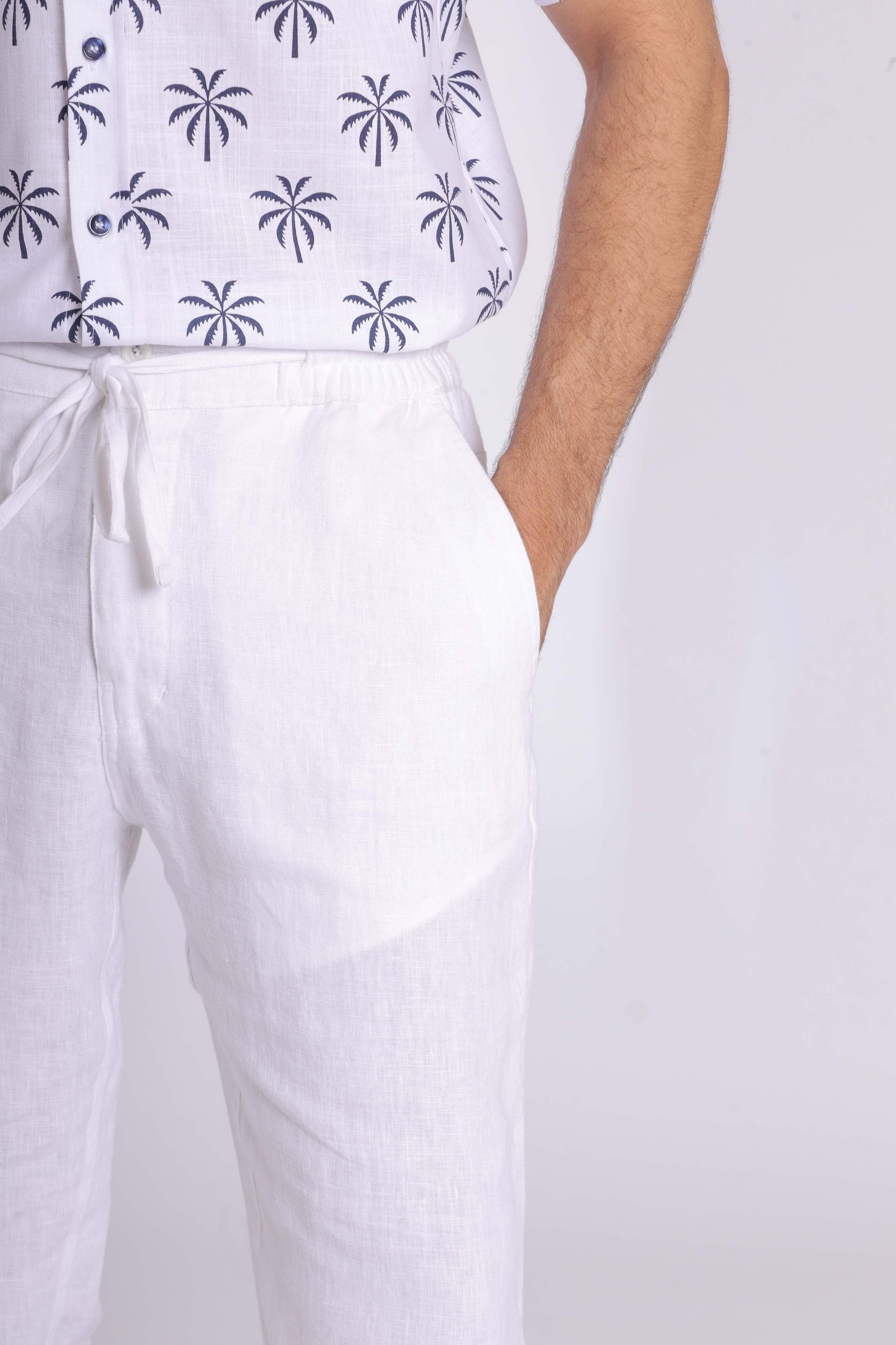 Linen Jogger Waist Trousers