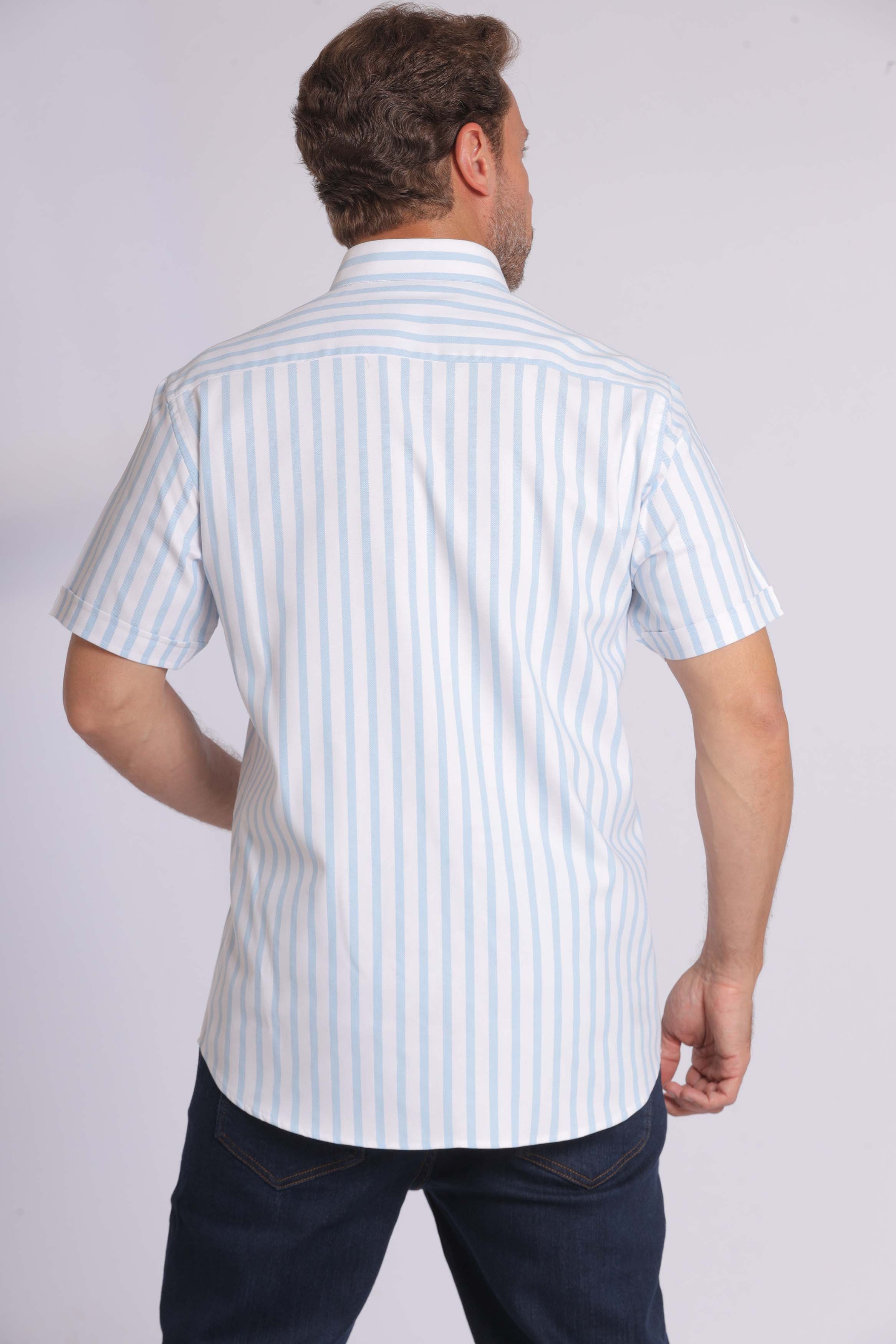 Yellow Striped Short Sleeved Shirt