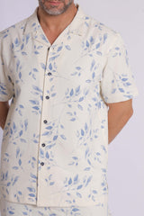 Floral Print Short Sleeve Shirt With Short