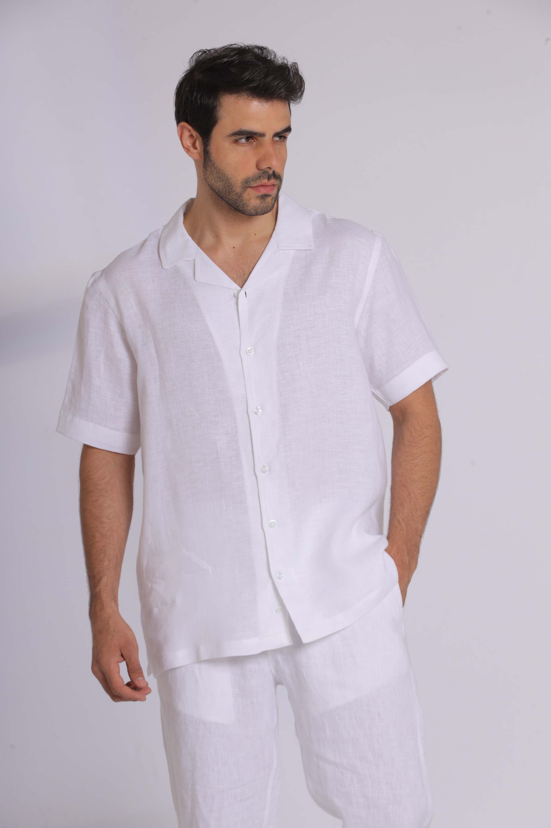 Premium Pure Linen Short Sleeve Shirt