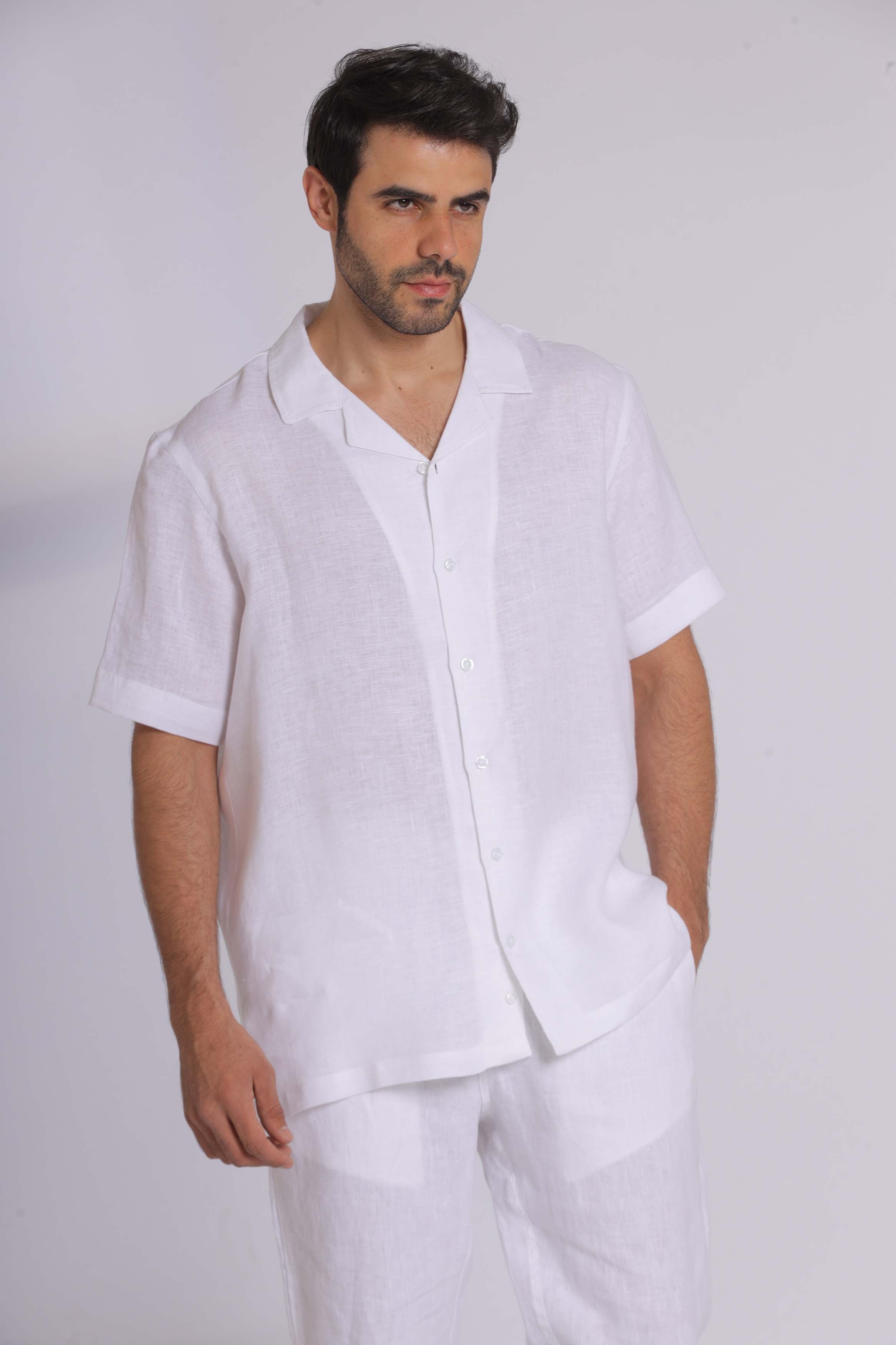 Premium Pure Linen Short Sleeve Shirt