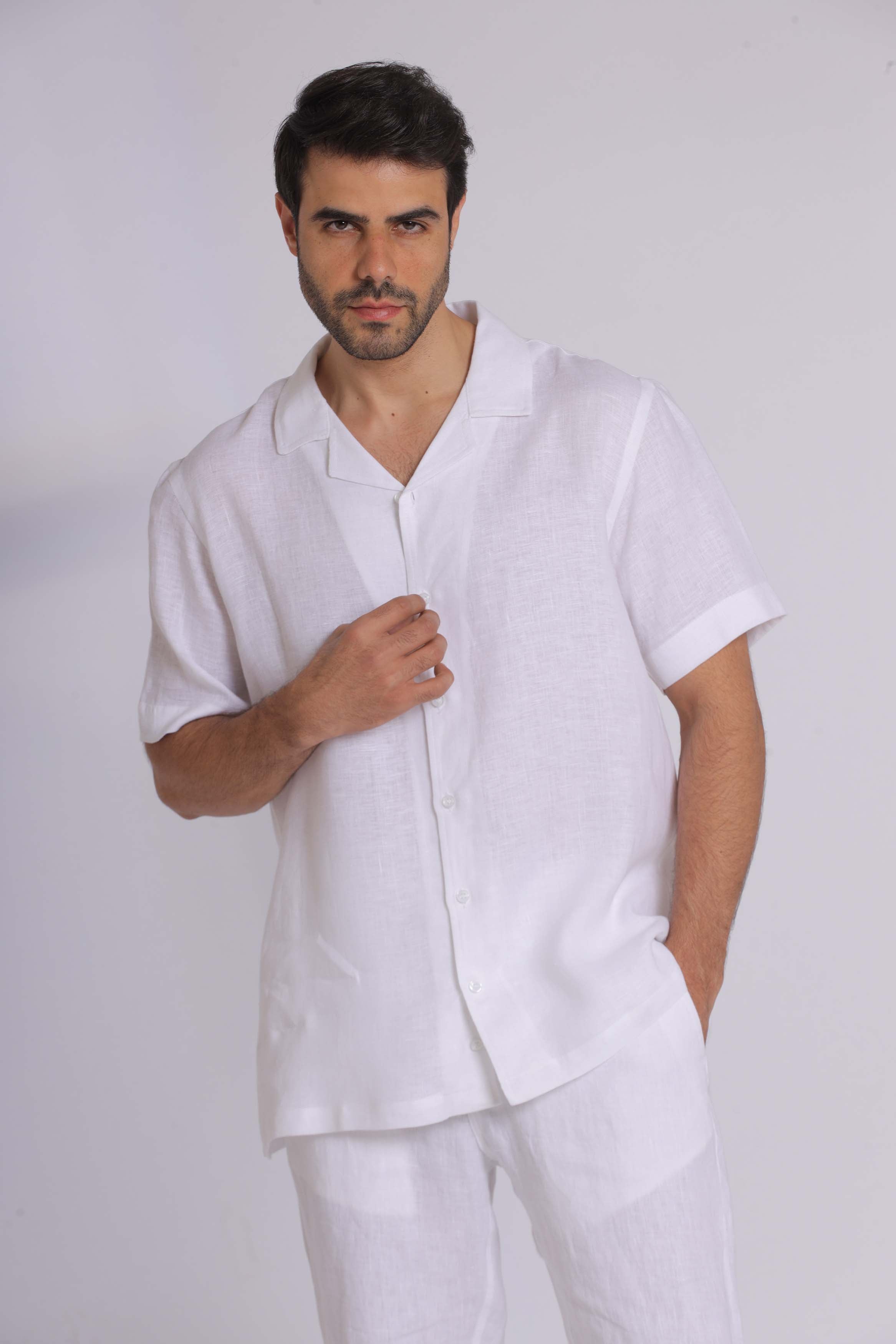 Premium Pure Linen Short Sleeve Shirt