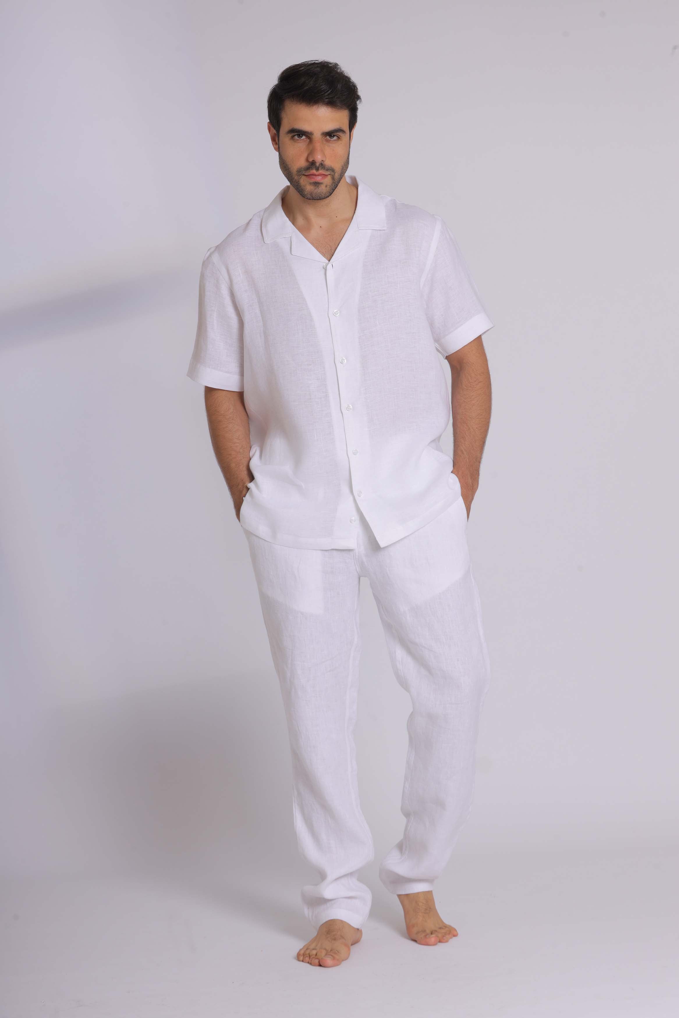 Premium Pure Linen Short Sleeve Shirt