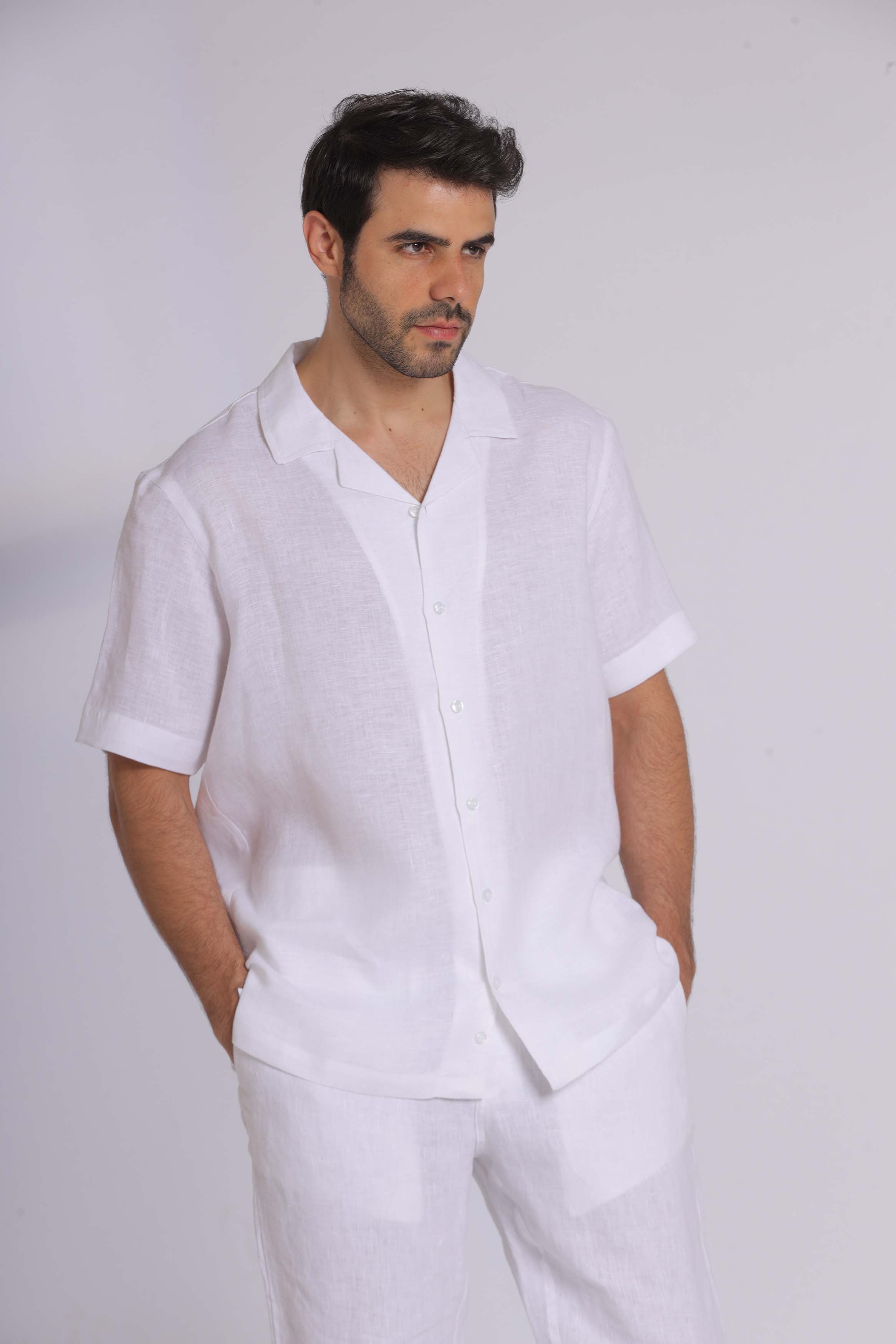 Premium Pure Linen Short Sleeve Shirt