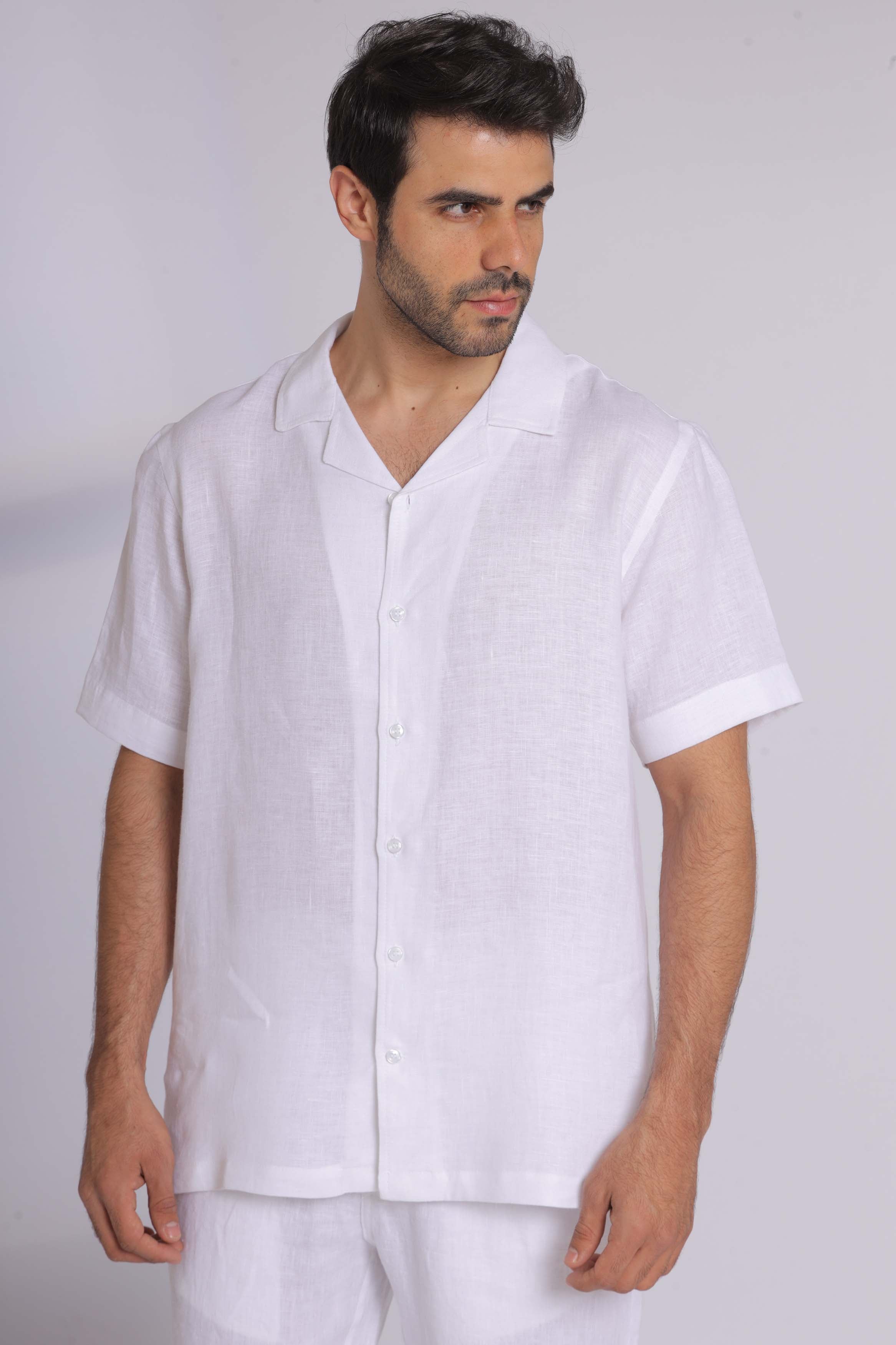 Premium Pure Linen Short Sleeve Shirt