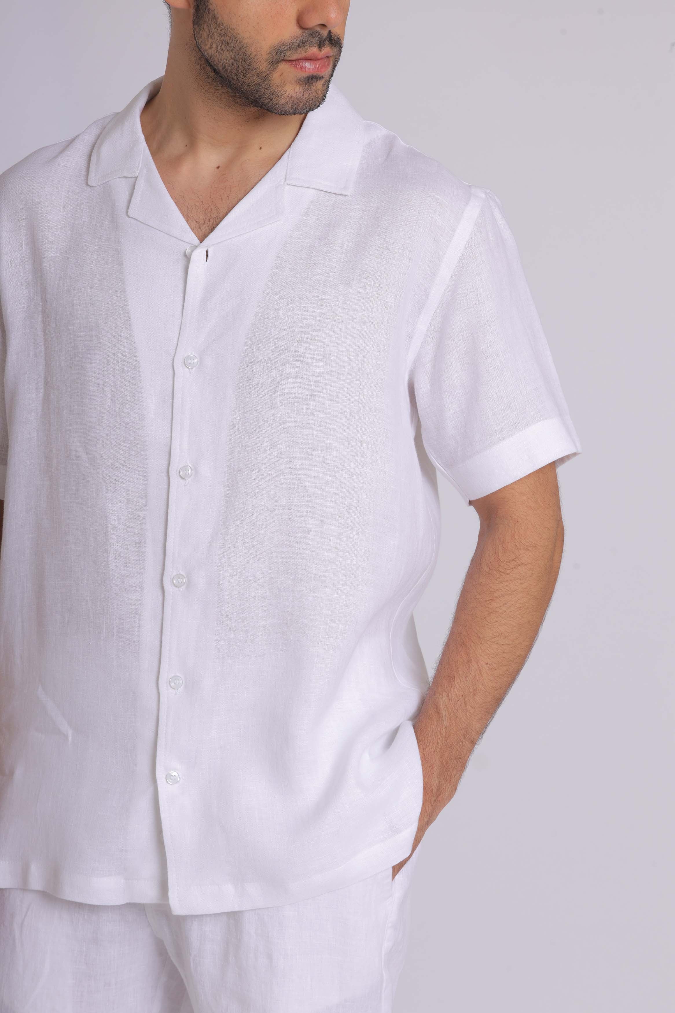 Premium Pure Linen Short Sleeve Shirt