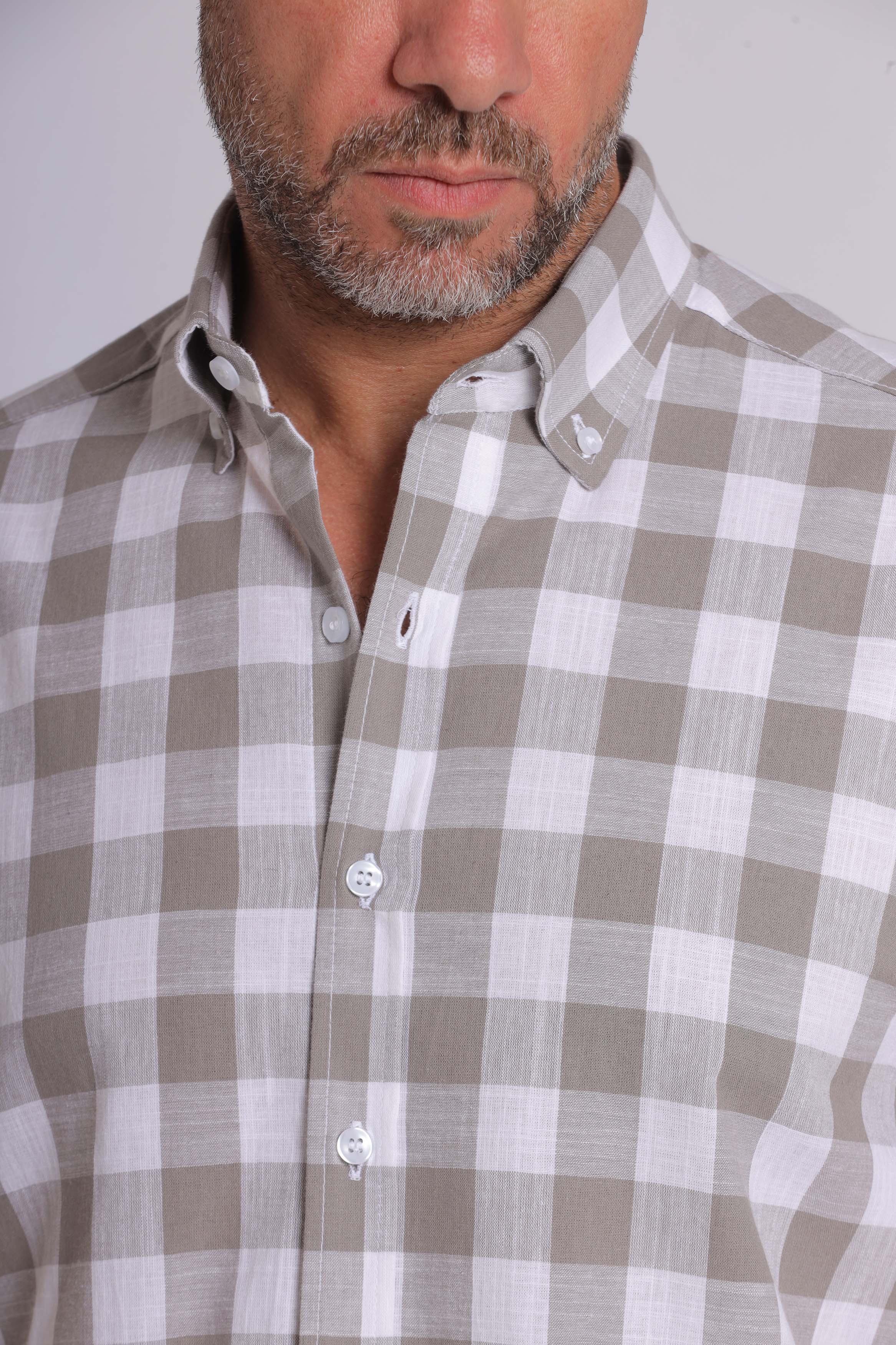 Gingham Print Short Sleeved Shirt