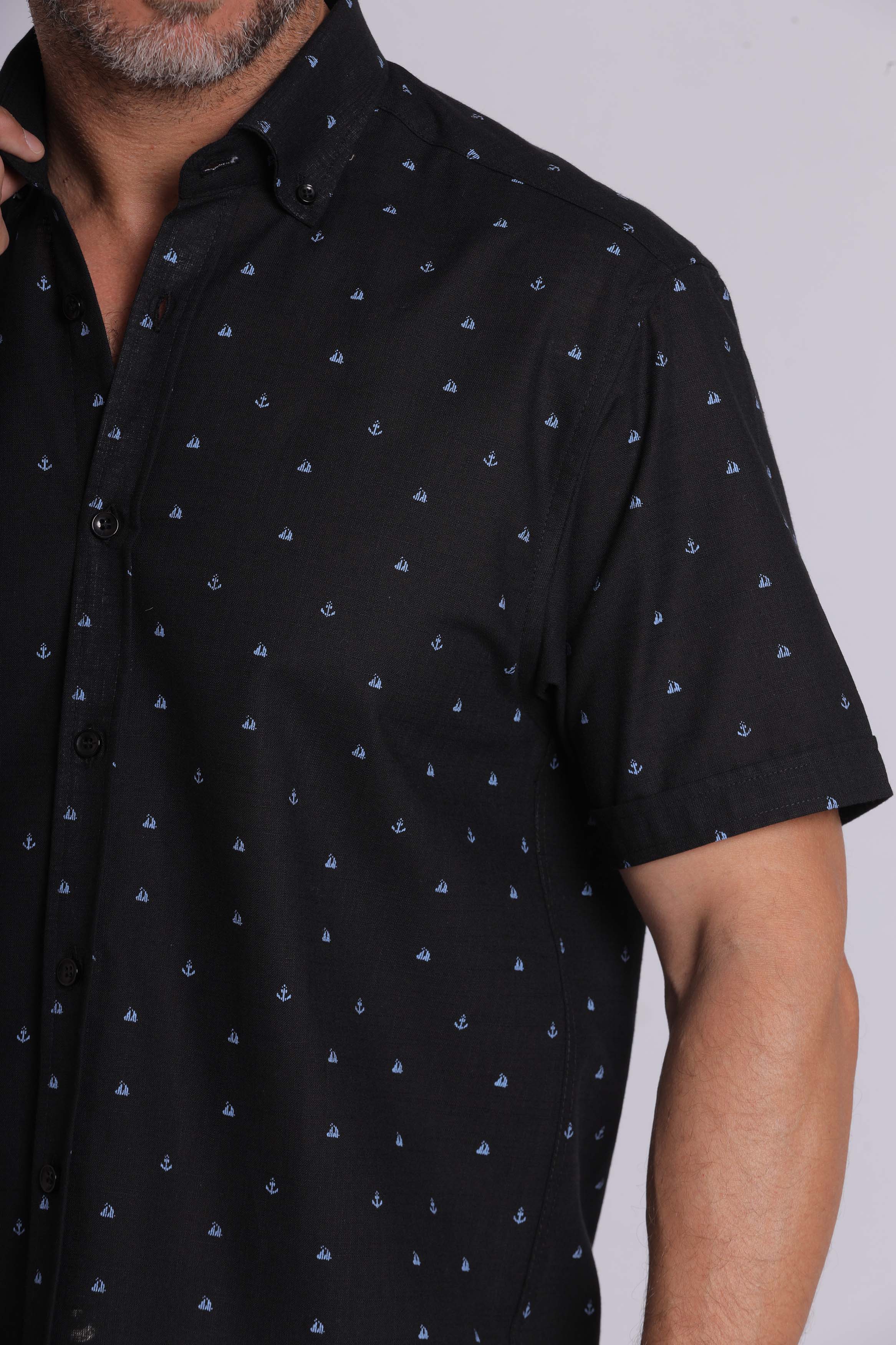 Sailor Print Short Sleeve Shirt