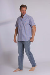 Blue Striped Linen Shirt