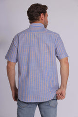 Blue Striped Linen Shirt