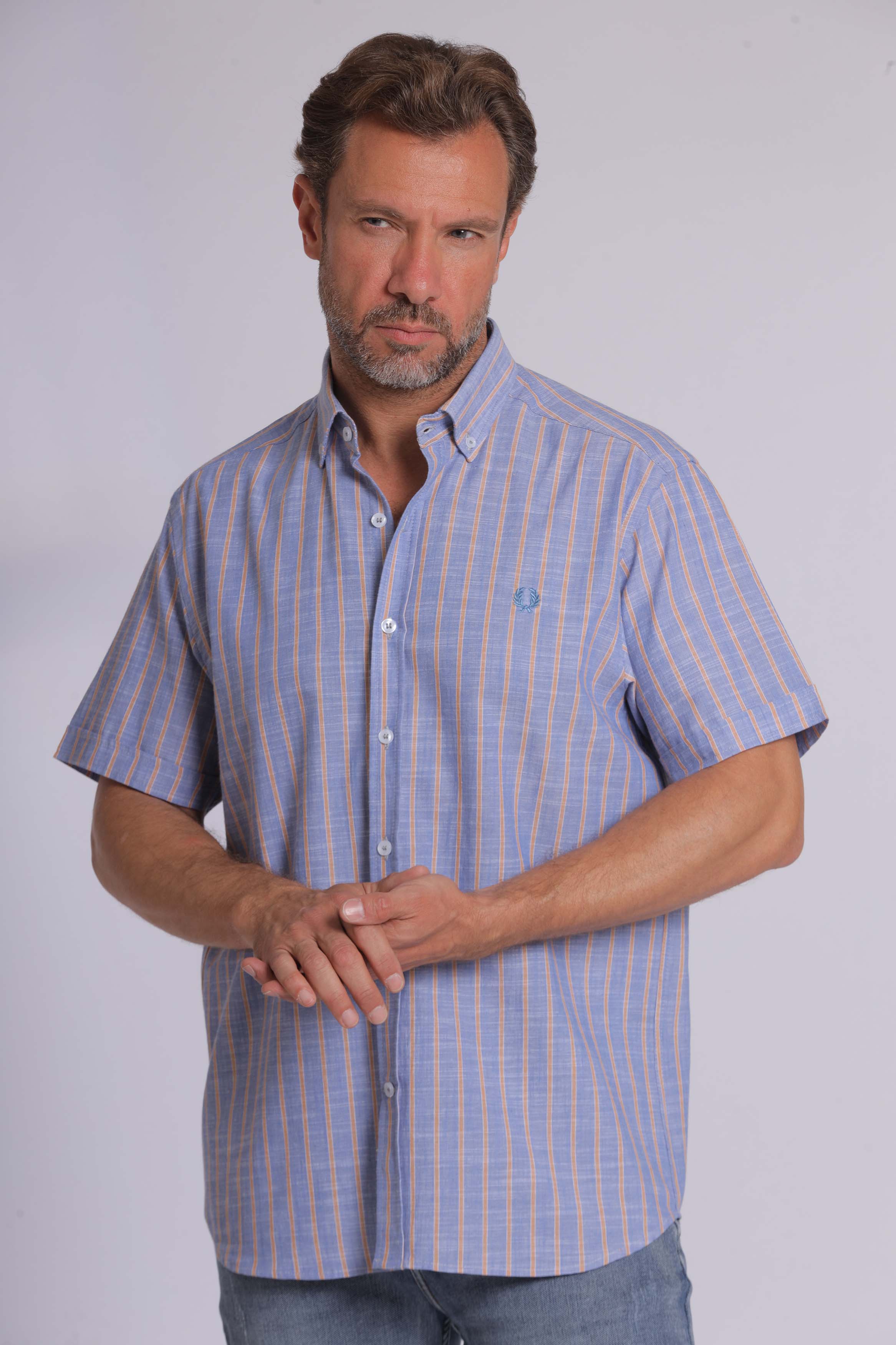 Blue Striped Linen Shirt