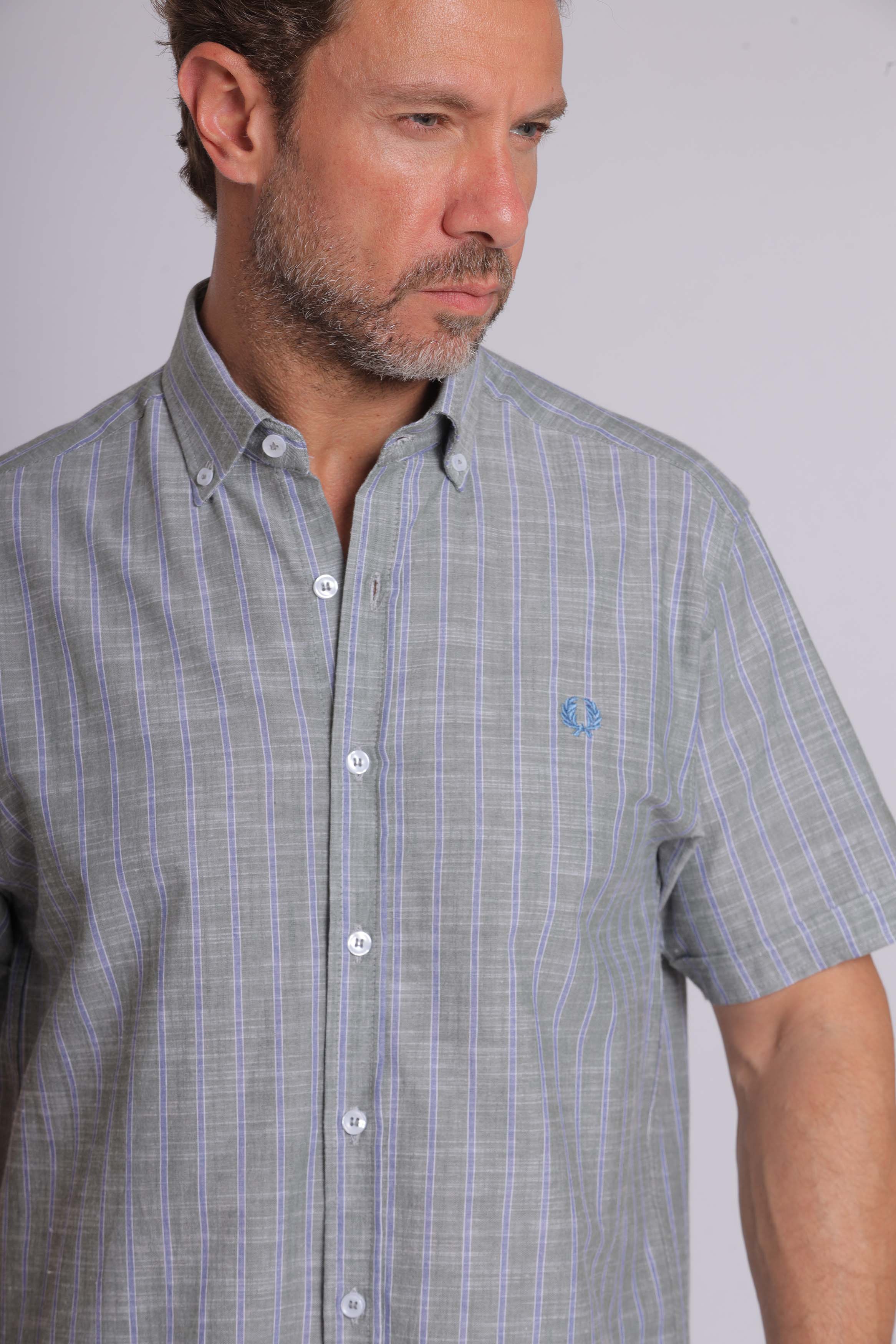 Blue Striped Linen Shirt