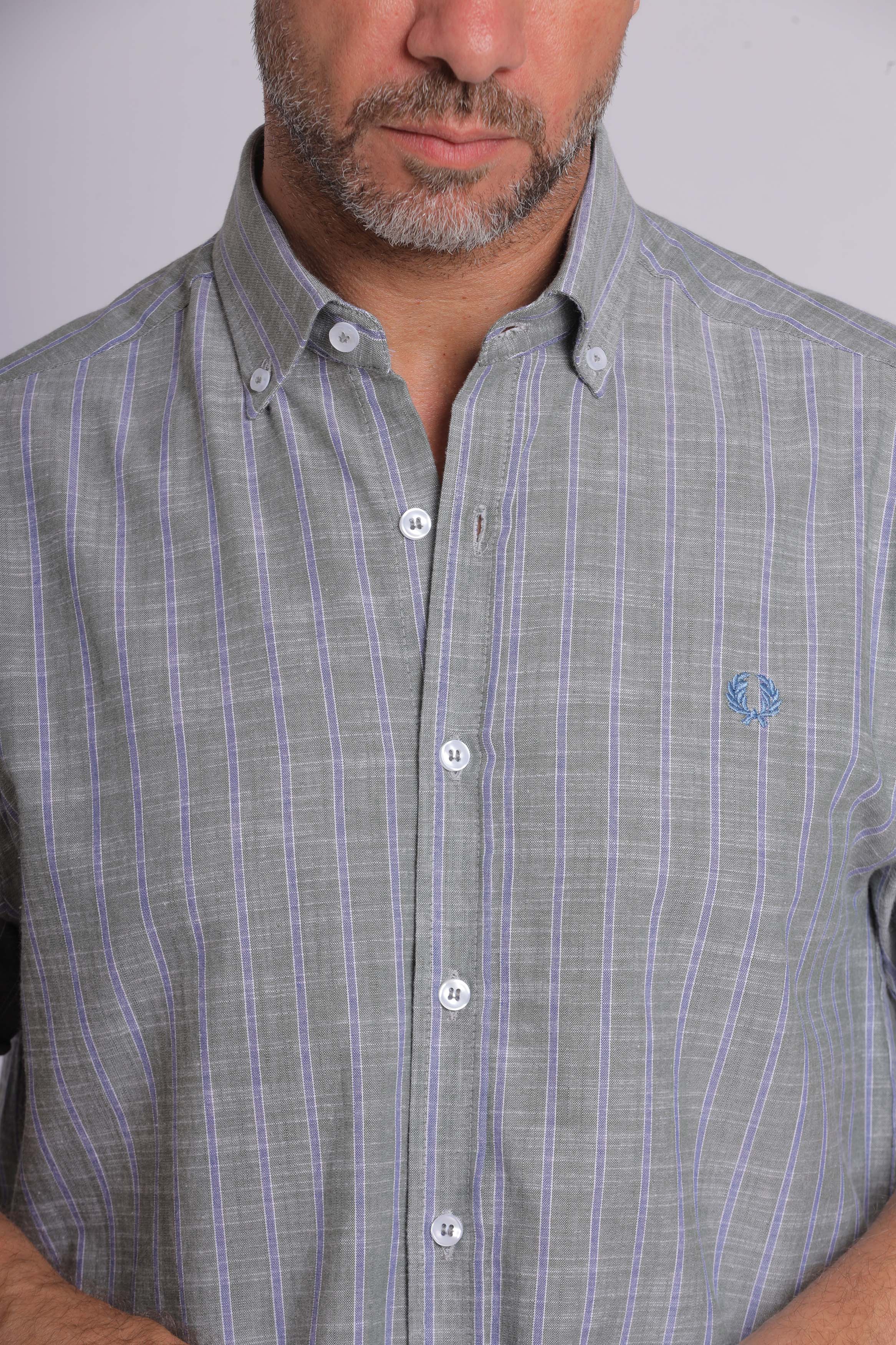 Blue Striped Linen Shirt