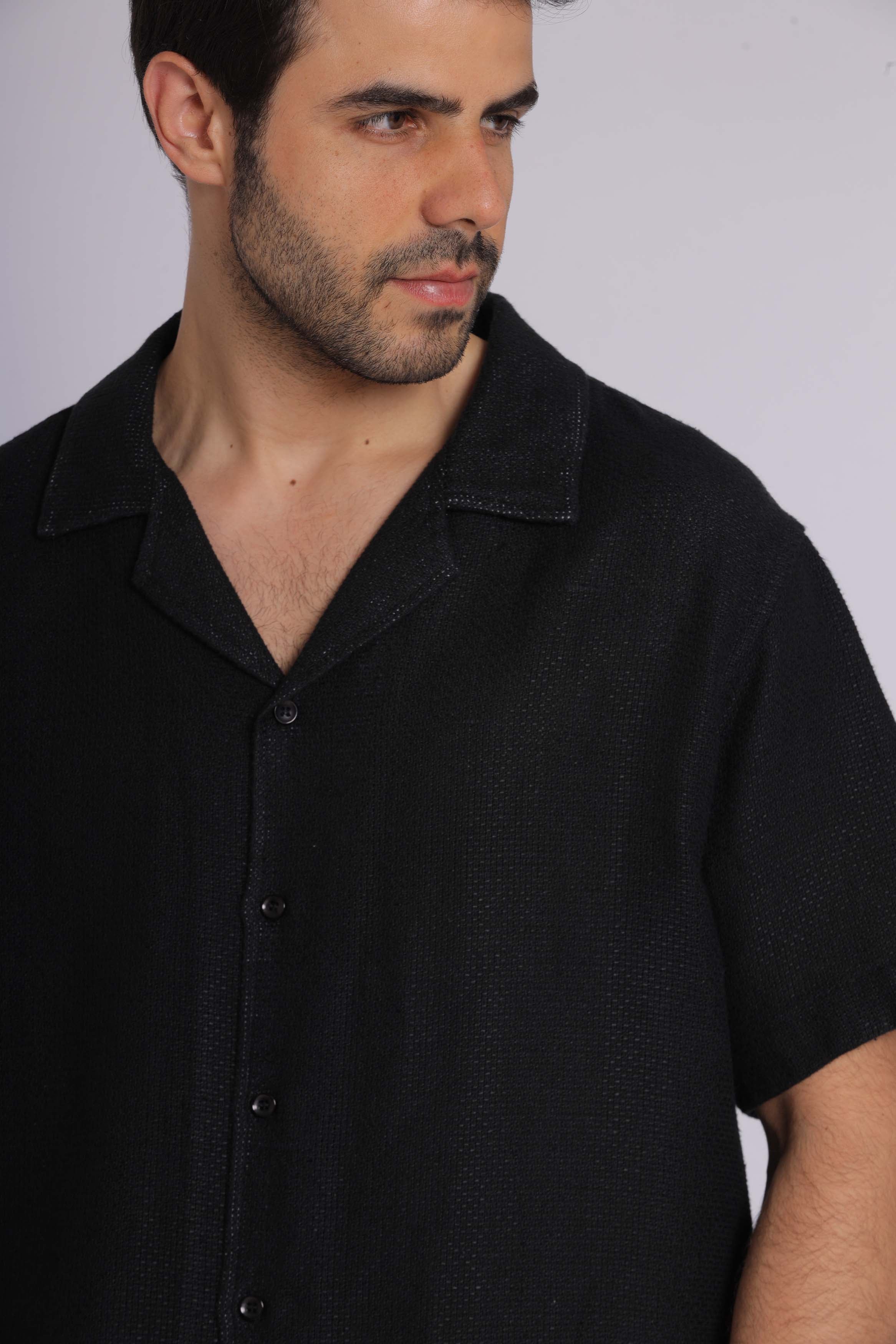 Linen Blend Short Sleeve Shirt