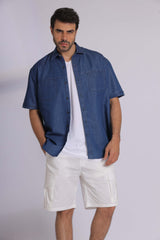 Dark Denim Short Sleeve Shirt