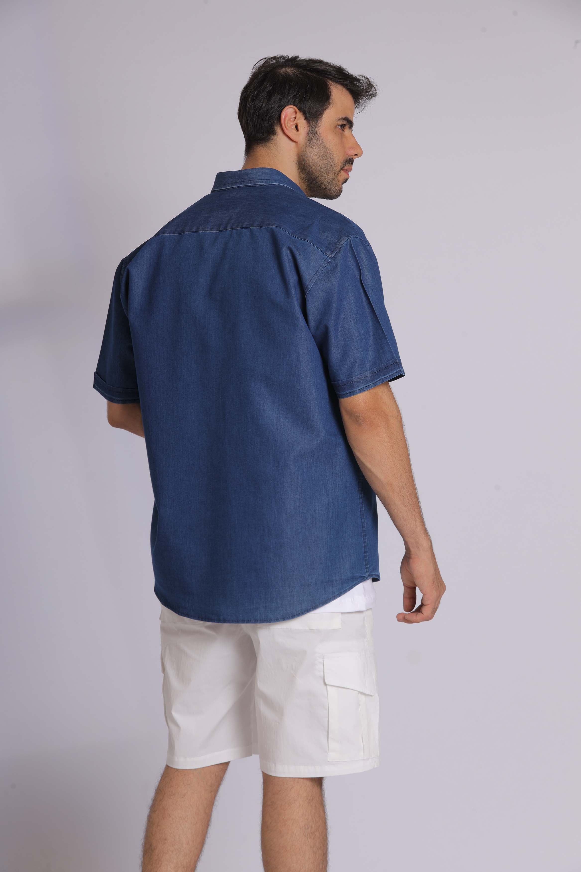 Dark Denim Short Sleeve Shirt