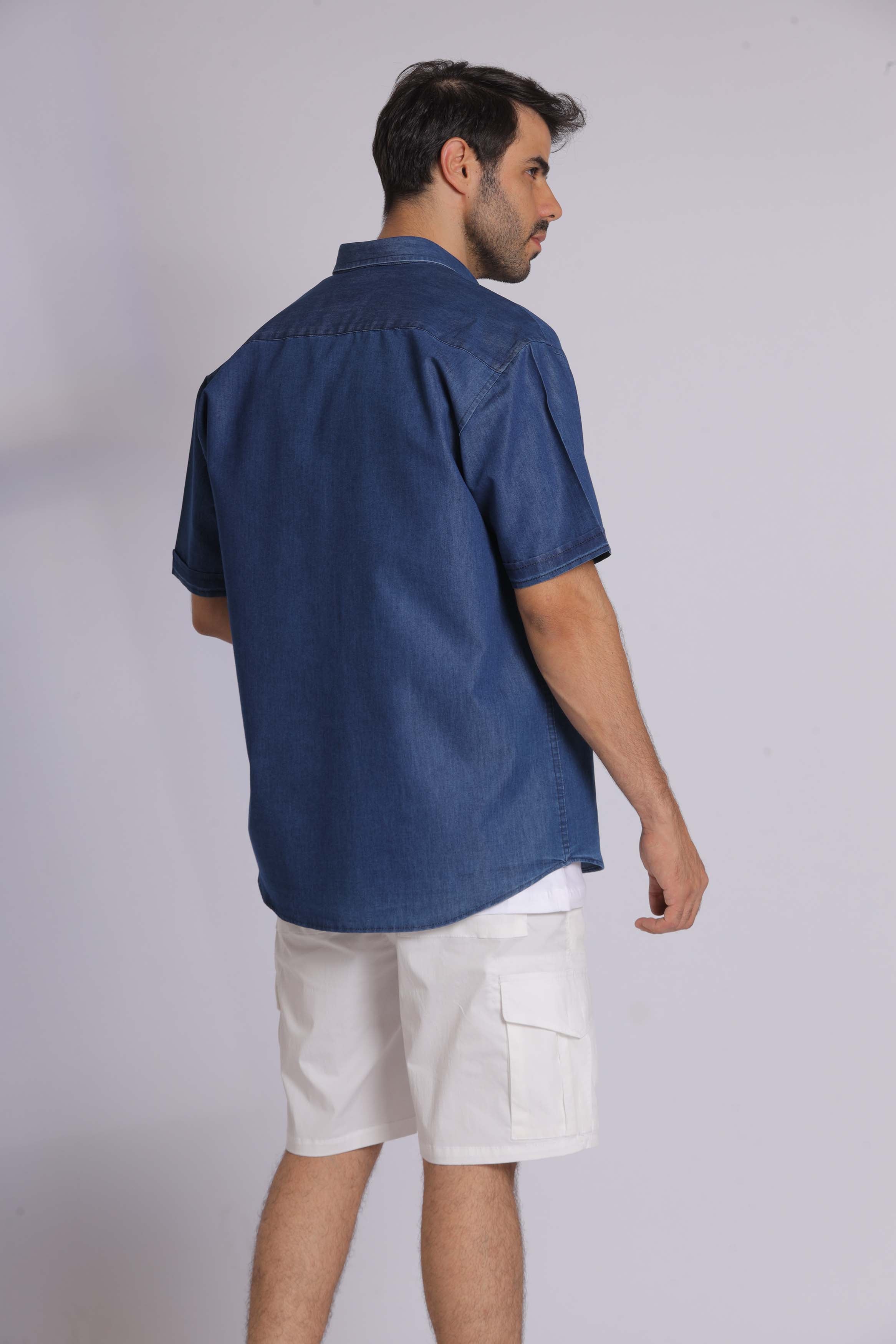 Dark Denim Short Sleeve Shirt