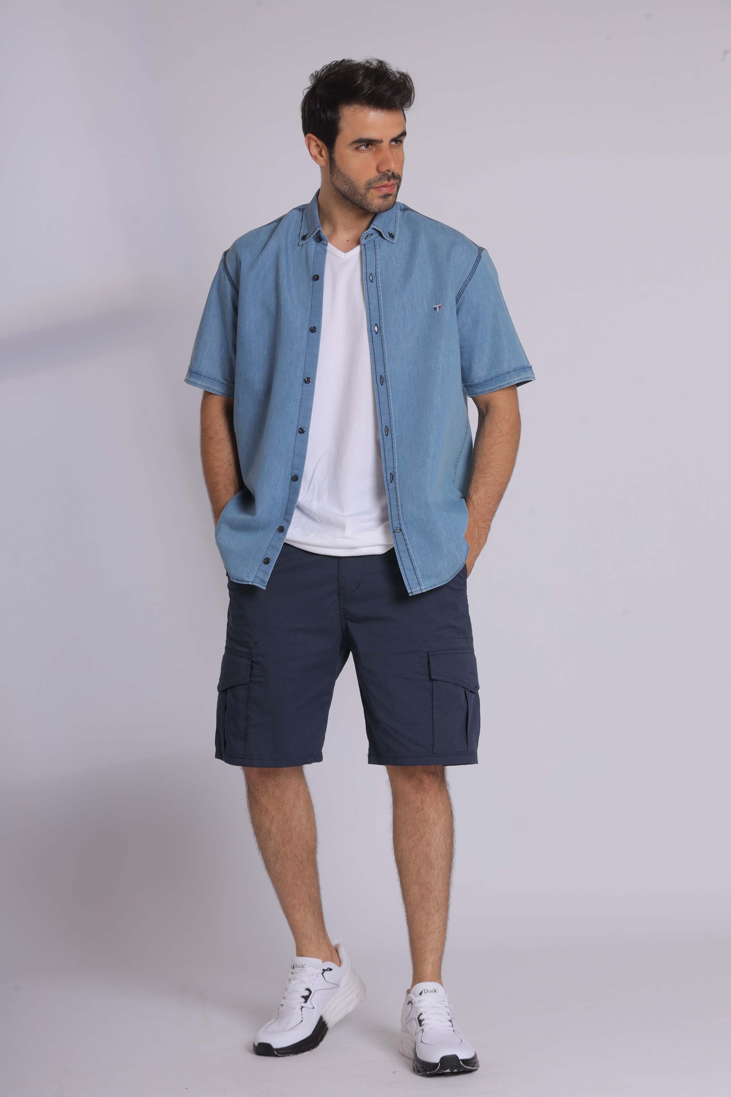 Light Denim Short Sleeve Shirt