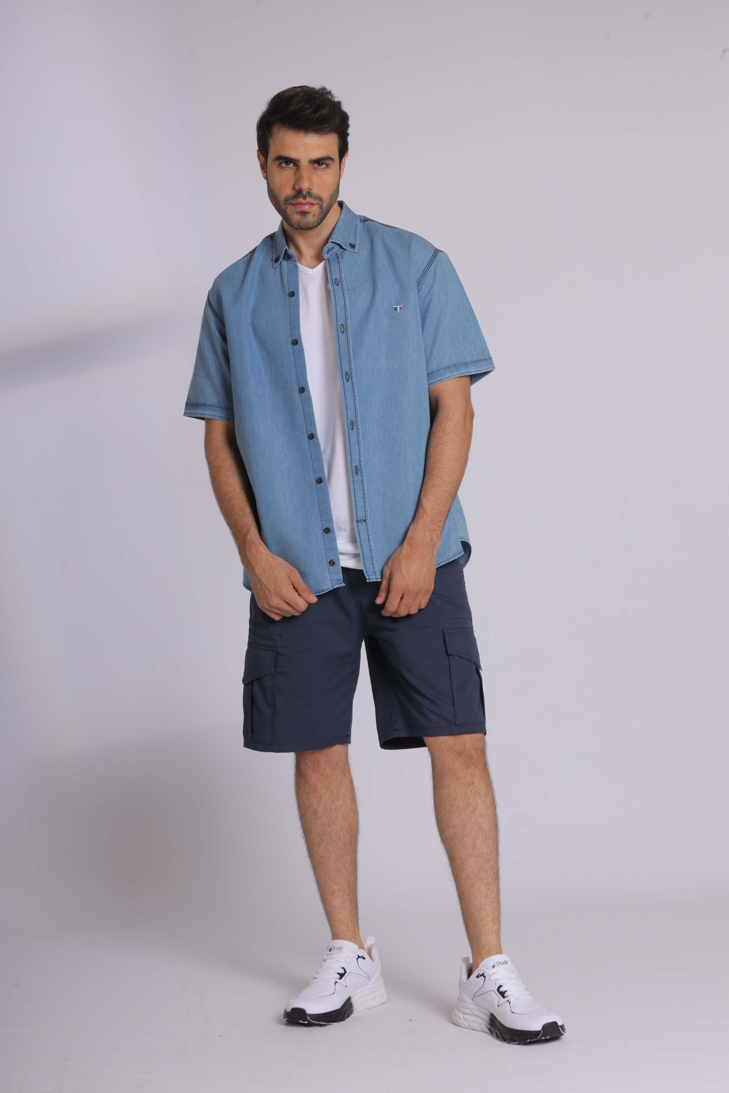 Light Denim Short Sleeve Shirt