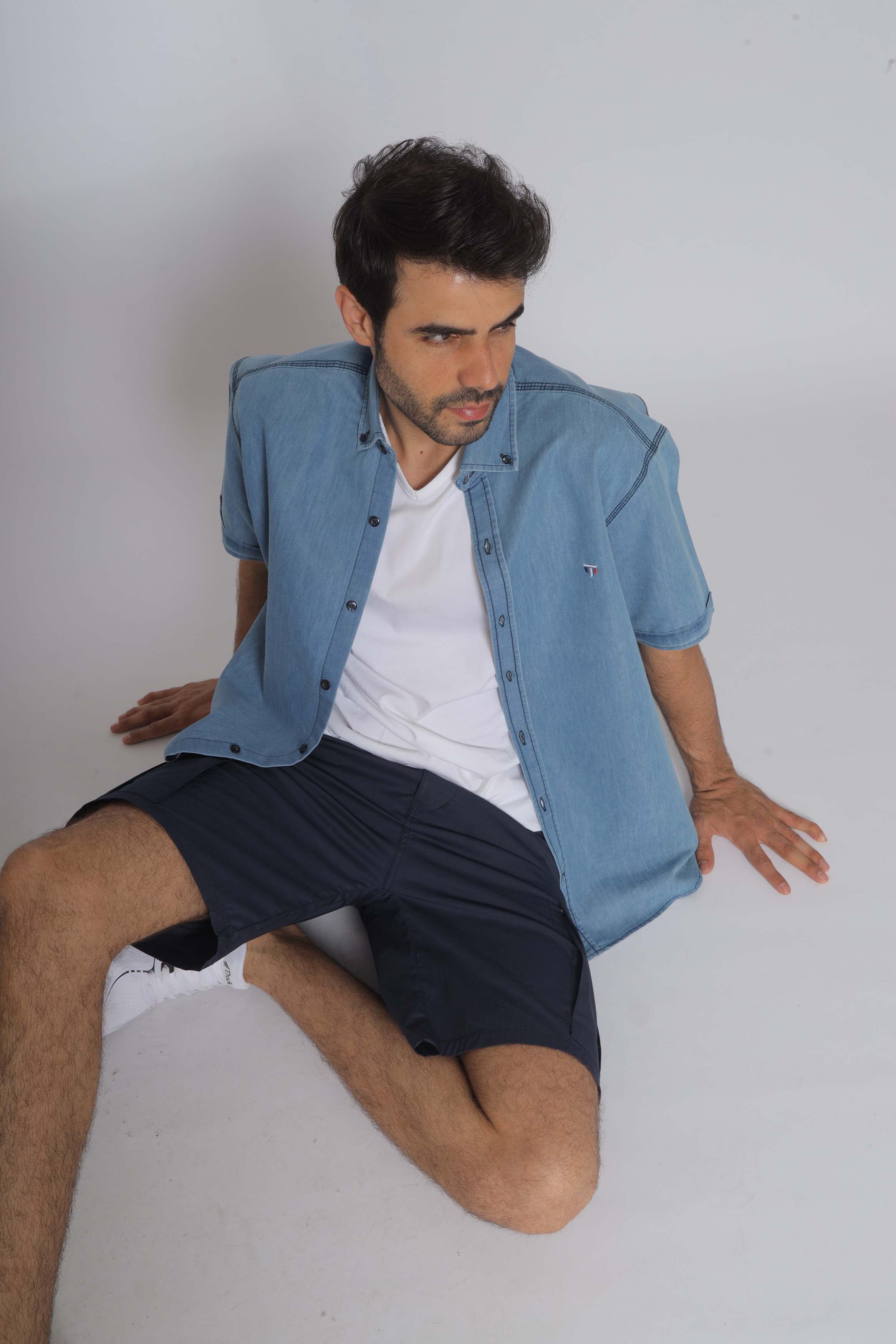 Light Denim Short Sleeve Shirt