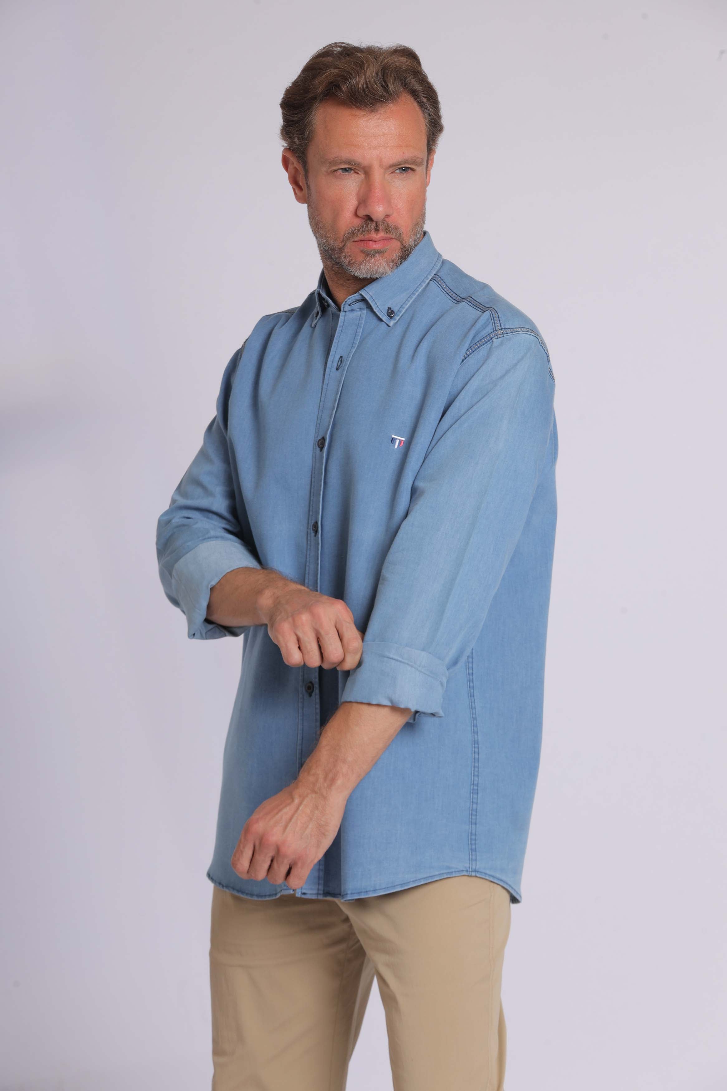 Light Denim Long Sleeve Shirt