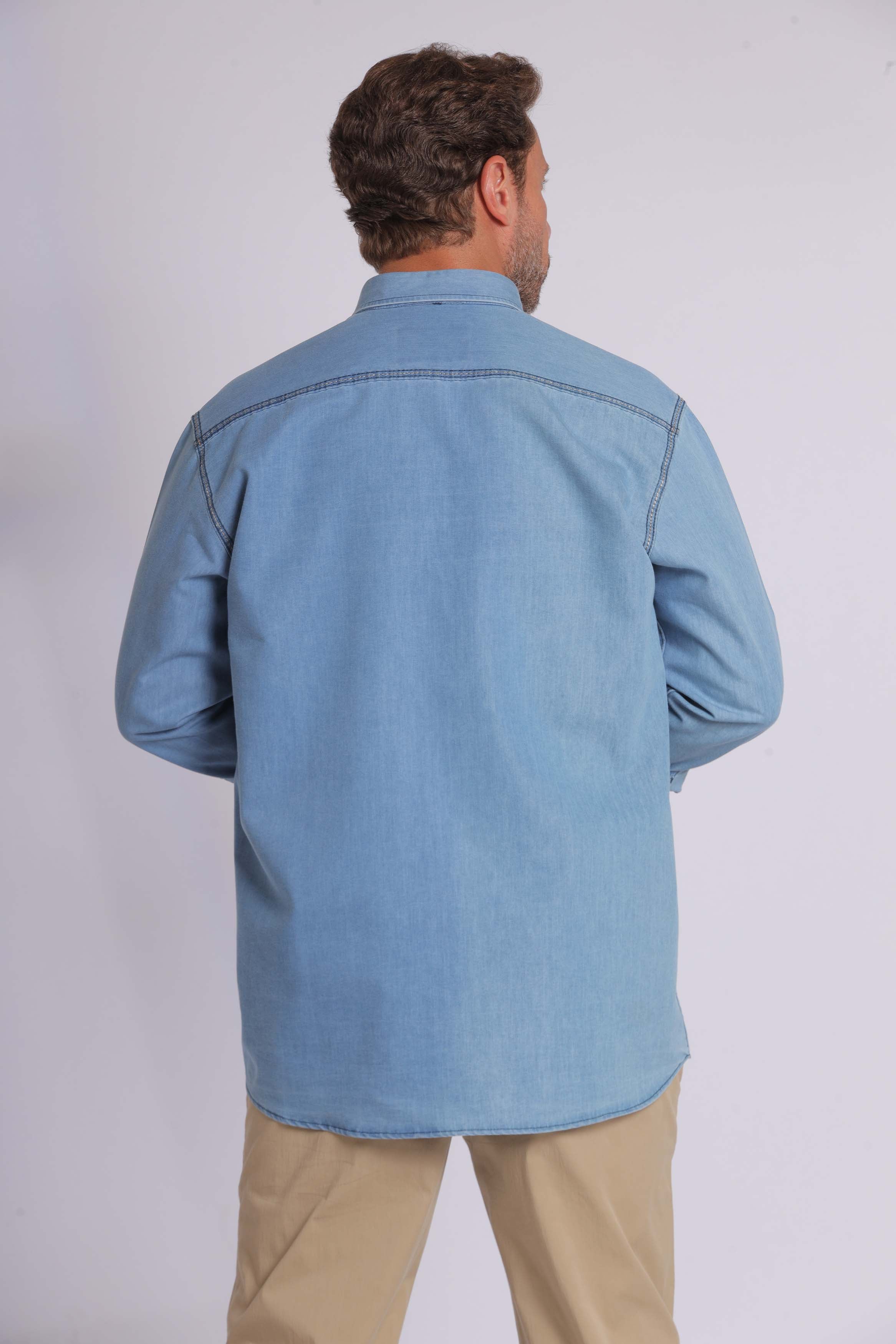 Light Denim Long Sleeve Shirt