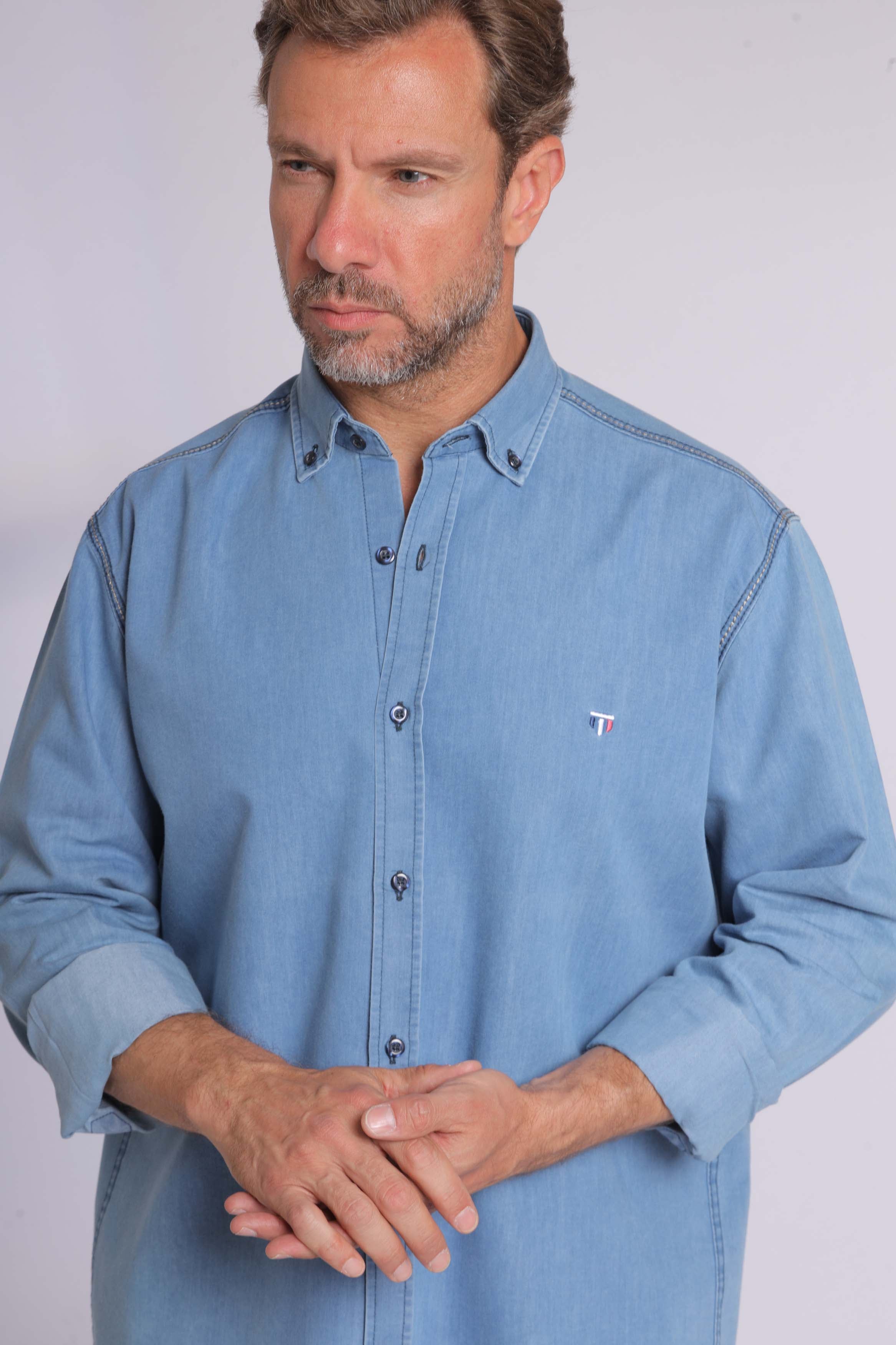 Light Denim Long Sleeve Shirt