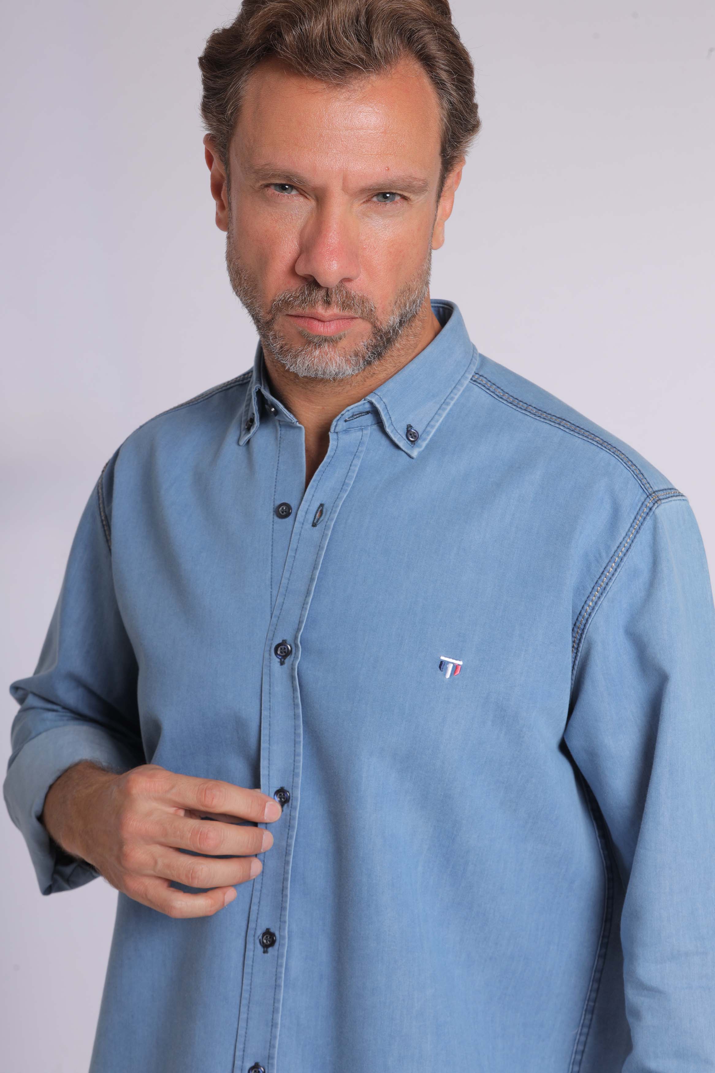 Light Denim Long Sleeve Shirt