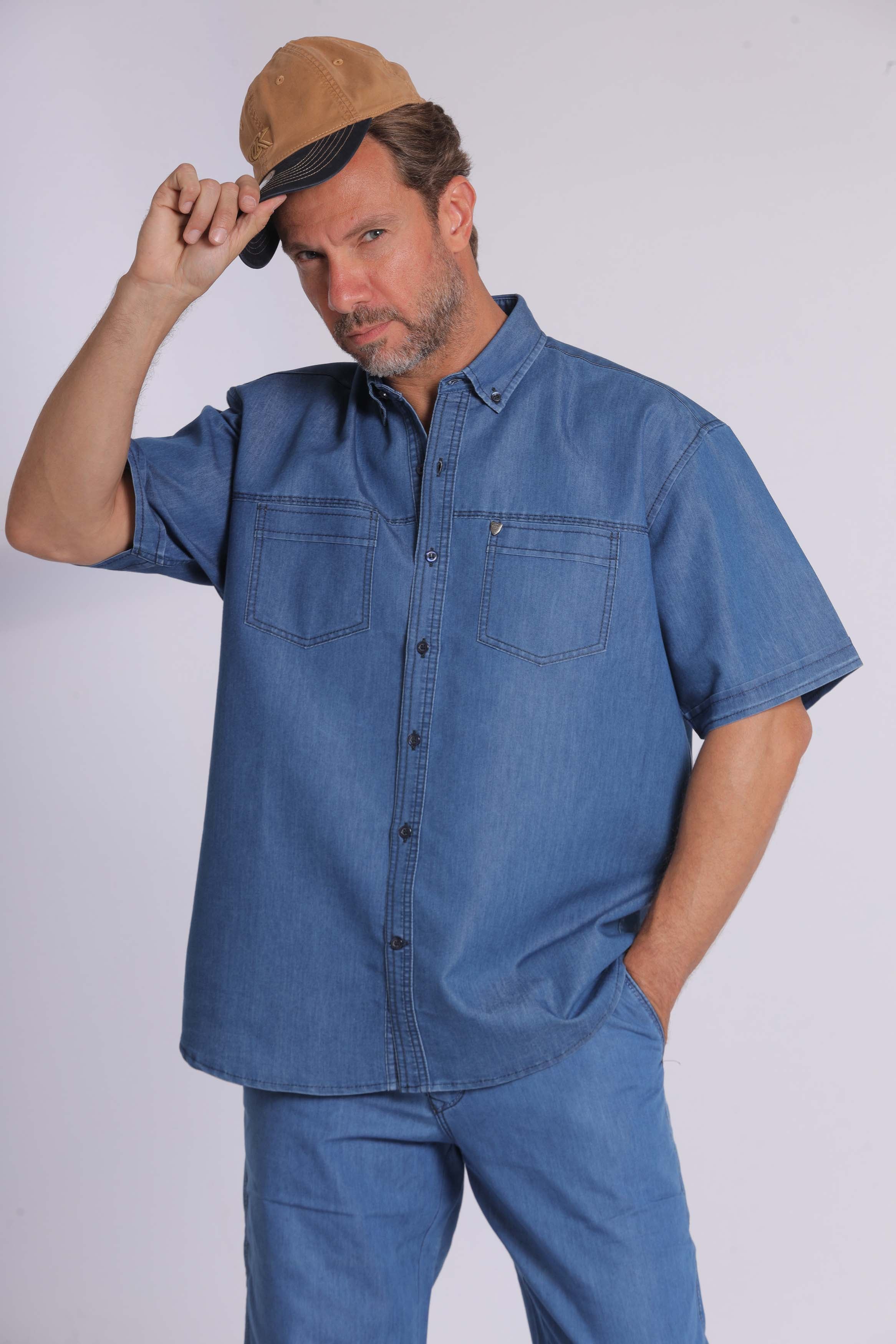 Denim Short Sleeve Shirt