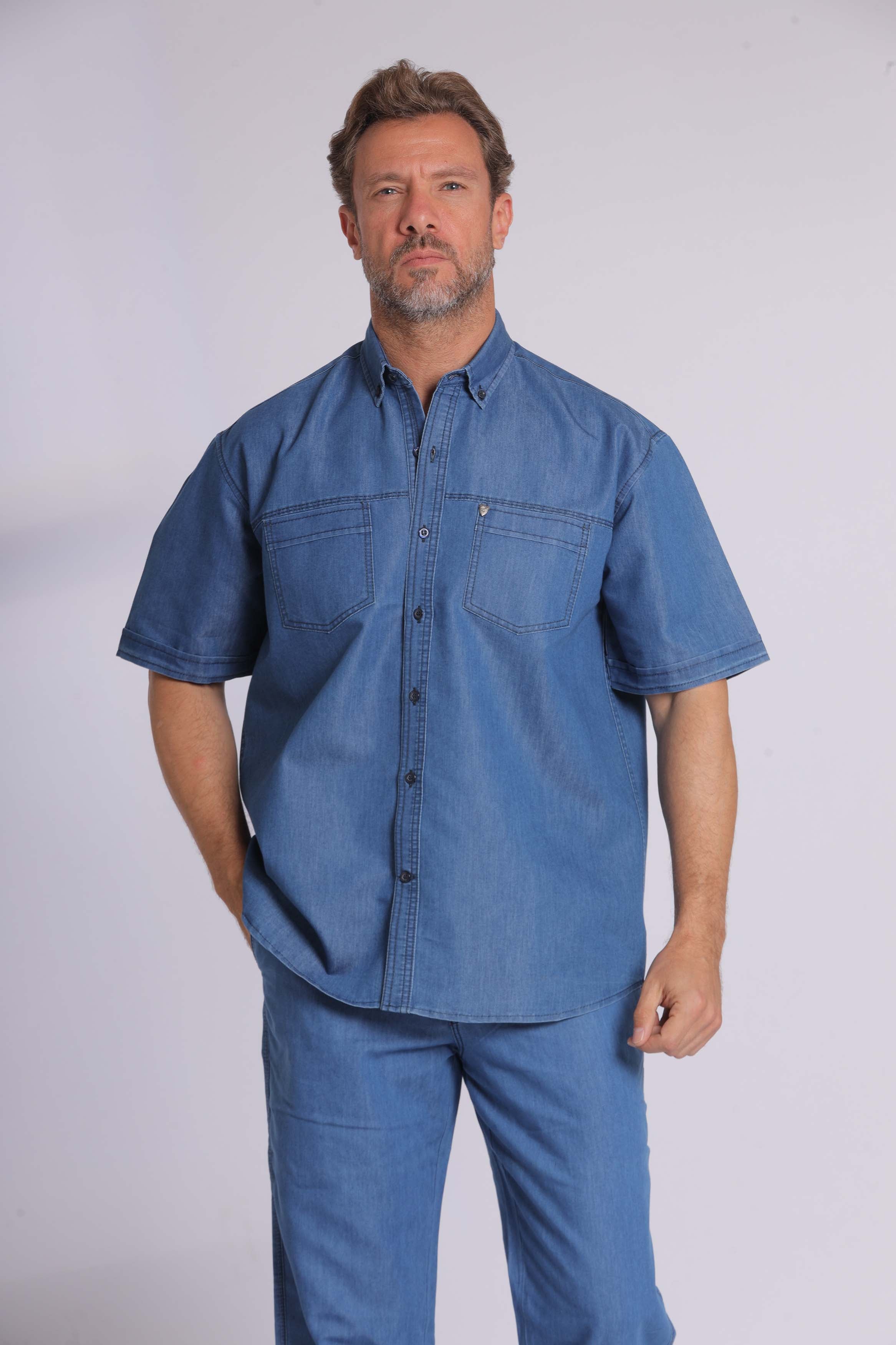 Denim Short Sleeve Shirt