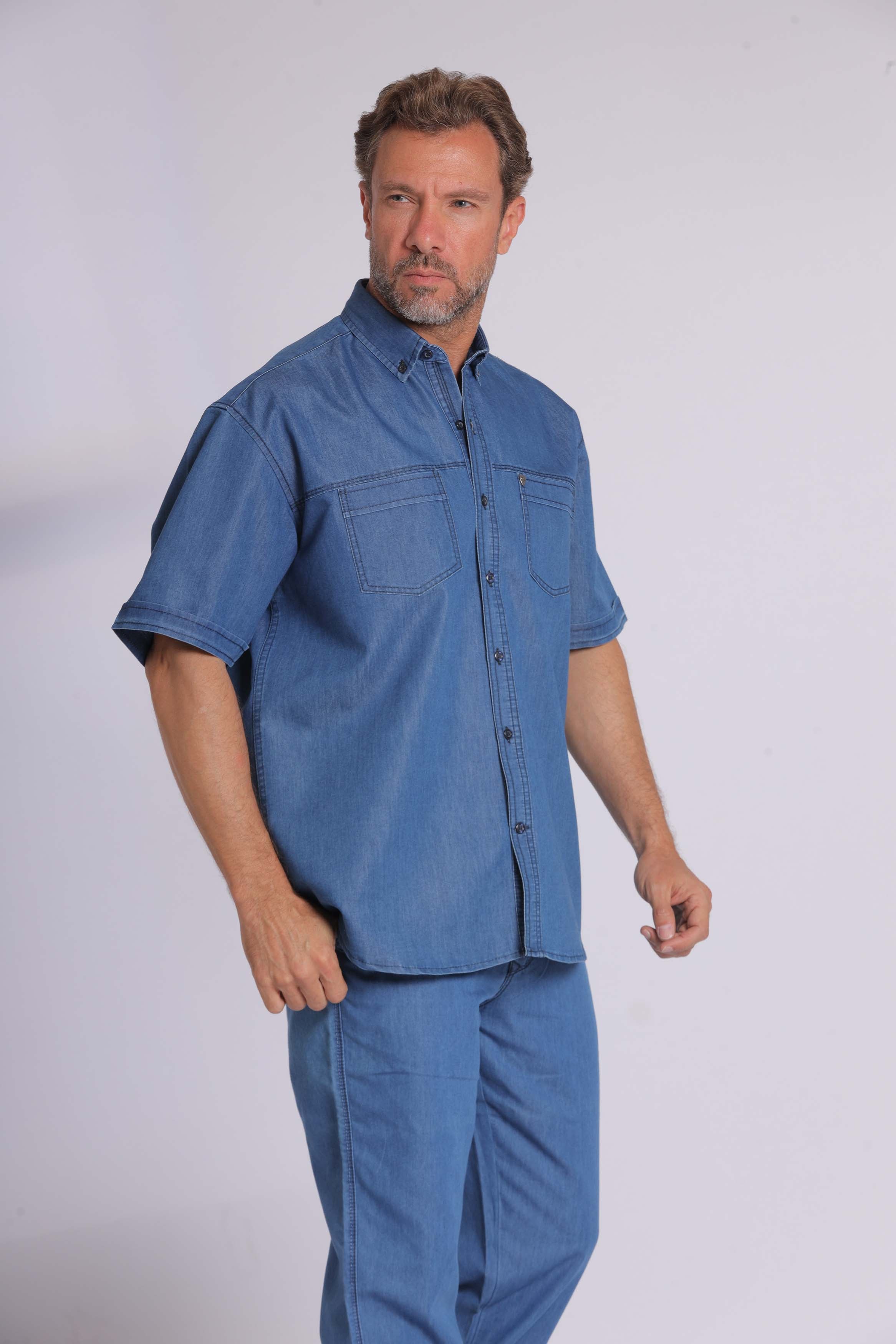 Denim Short Sleeve Shirt