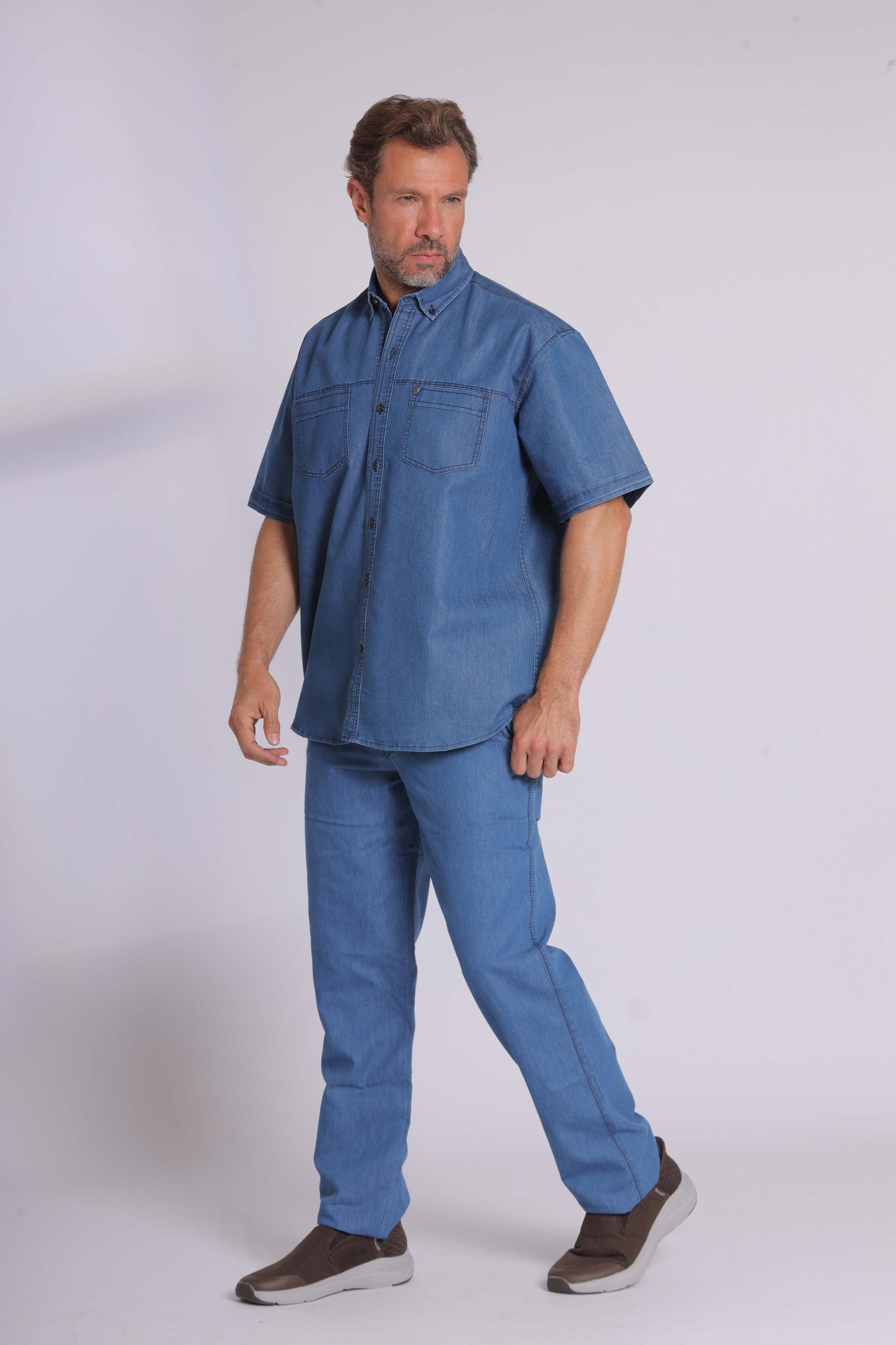 Denim Short Sleeve Shirt