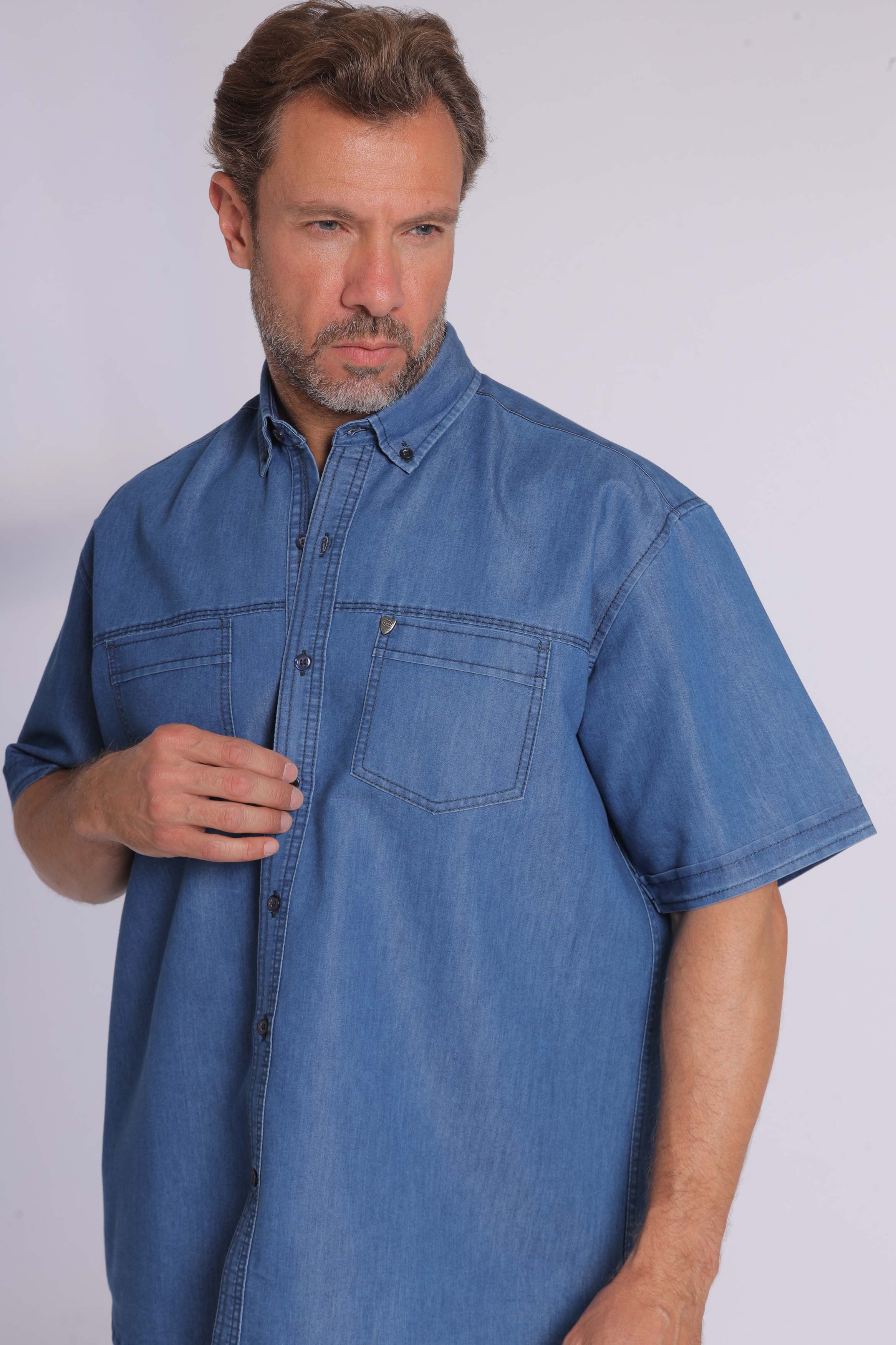 Denim Short Sleeve Shirt