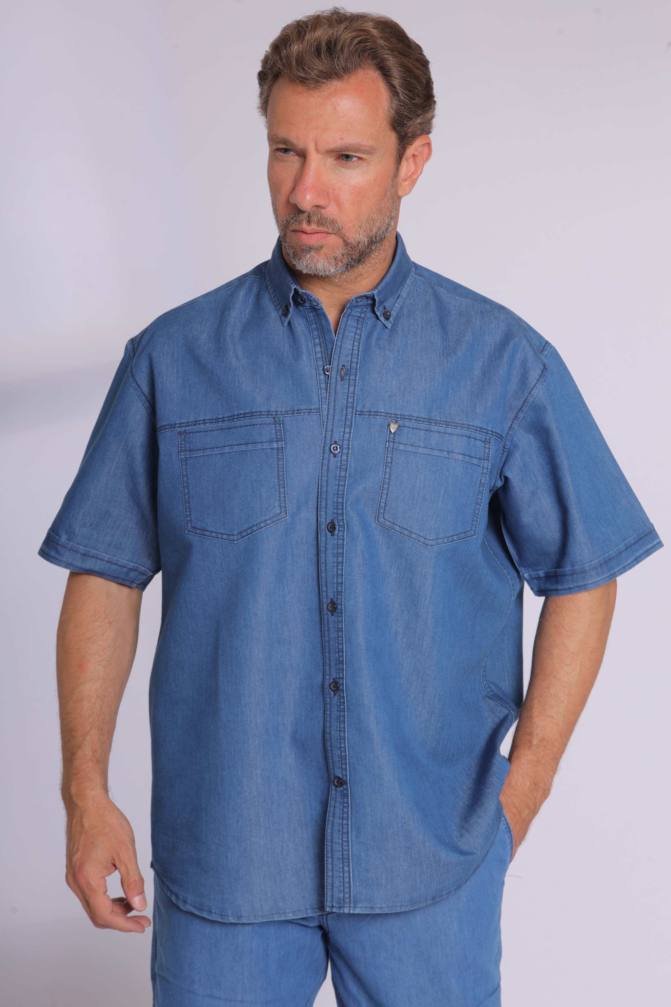 Denim Short Sleeve Shirt