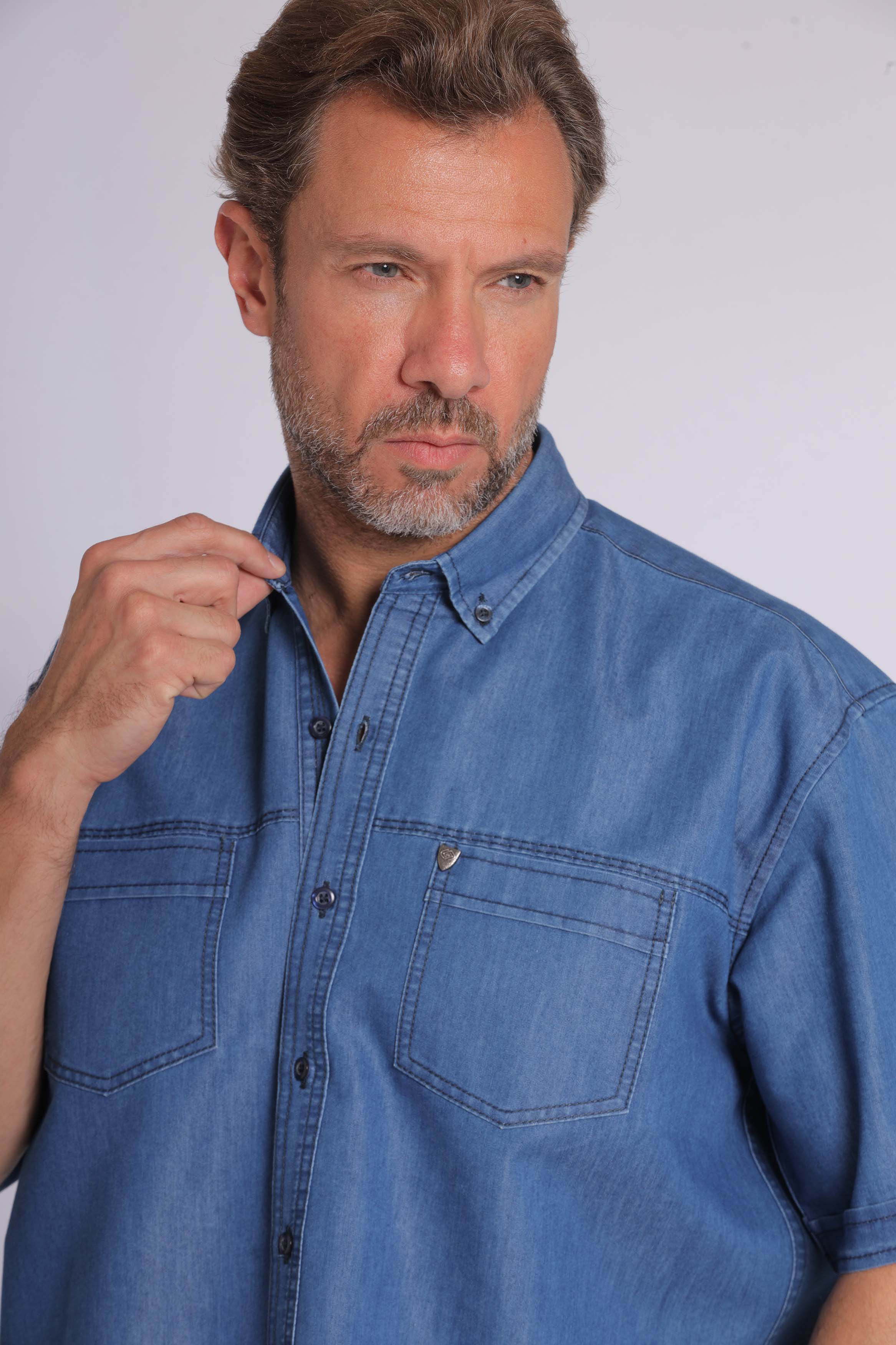 Denim Short Sleeve Shirt