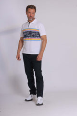 Graphic Print Polo T-Shirt