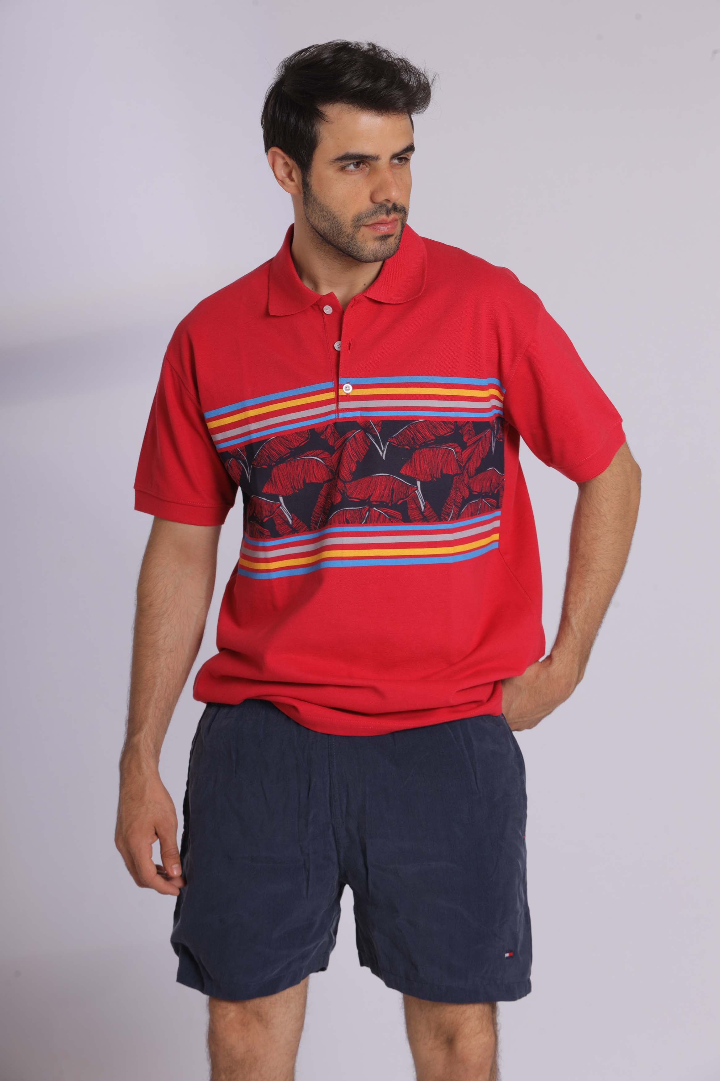 Graphic Print Polo T-Shirt