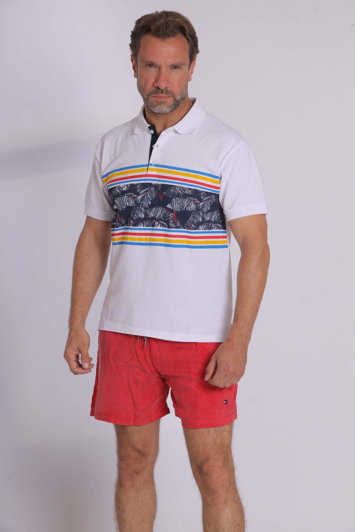 Graphic Print Polo T-Shirt