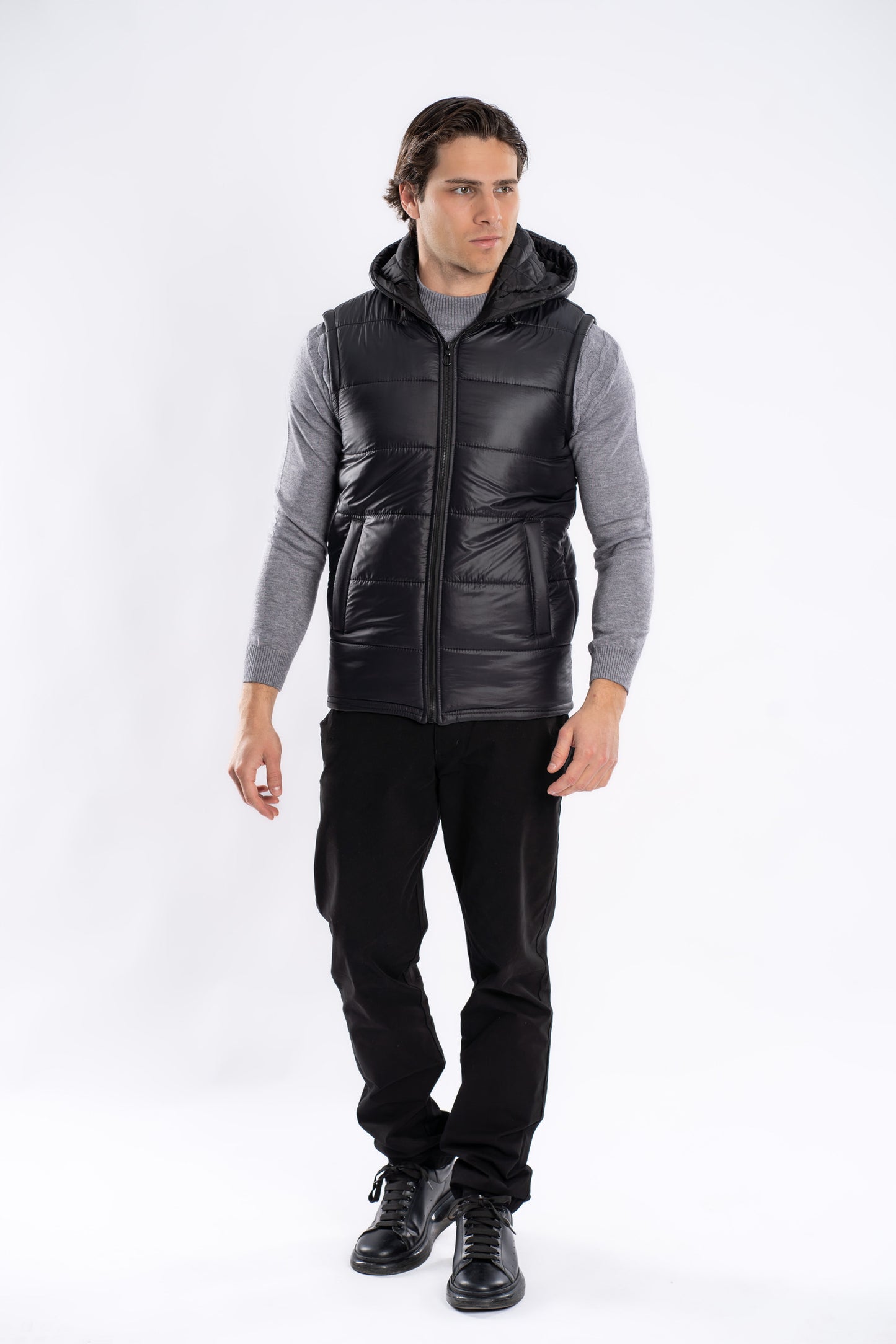 Hooded Waterproof Vest Lined With Fiber