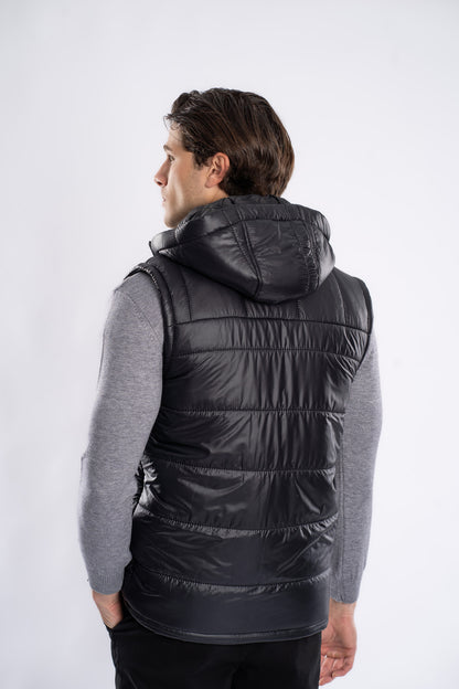 Hooded Waterproof Vest Lined With Fiber